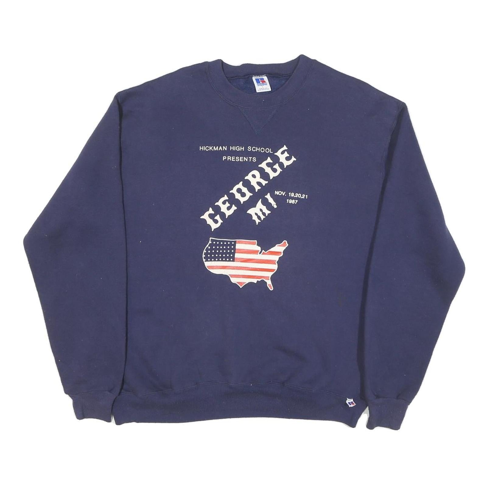 Buy RUSSELL ATHLETIC Mens Navy Blue Hickman High School Crew Neck L Sweatshirt Refurbished - $29.89 RUSSELL ATHLETIC Mens Navy Blue Hickman High School Crew Neck L Sweatshirt Refurbished - N/A refurbished available on Cerqular
