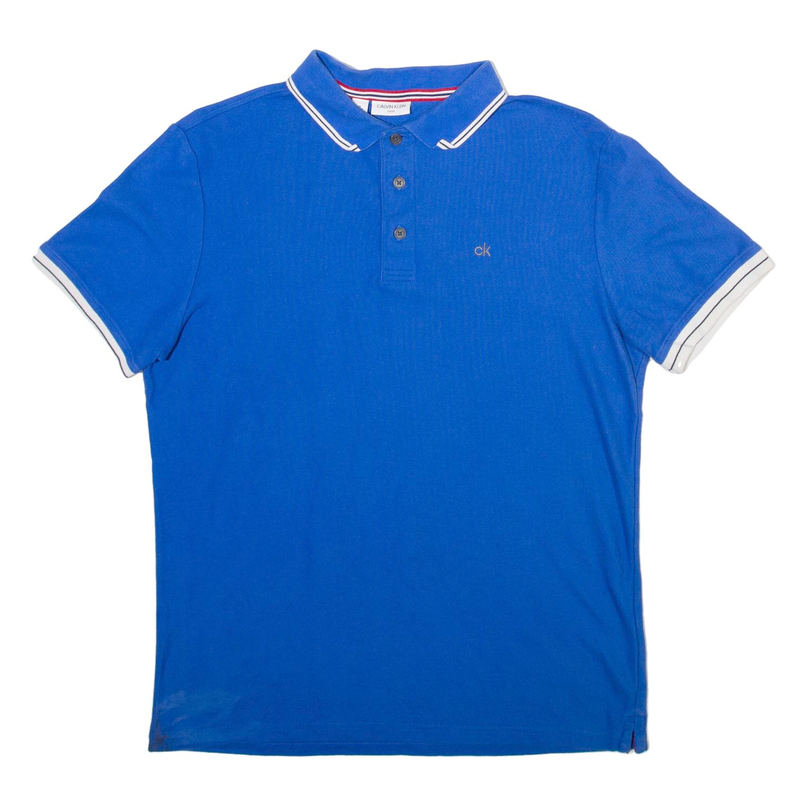 CALVIN KLEIN Mens Polo Shirt Blue M Refurbished - N/A refurbished available on Cerqular