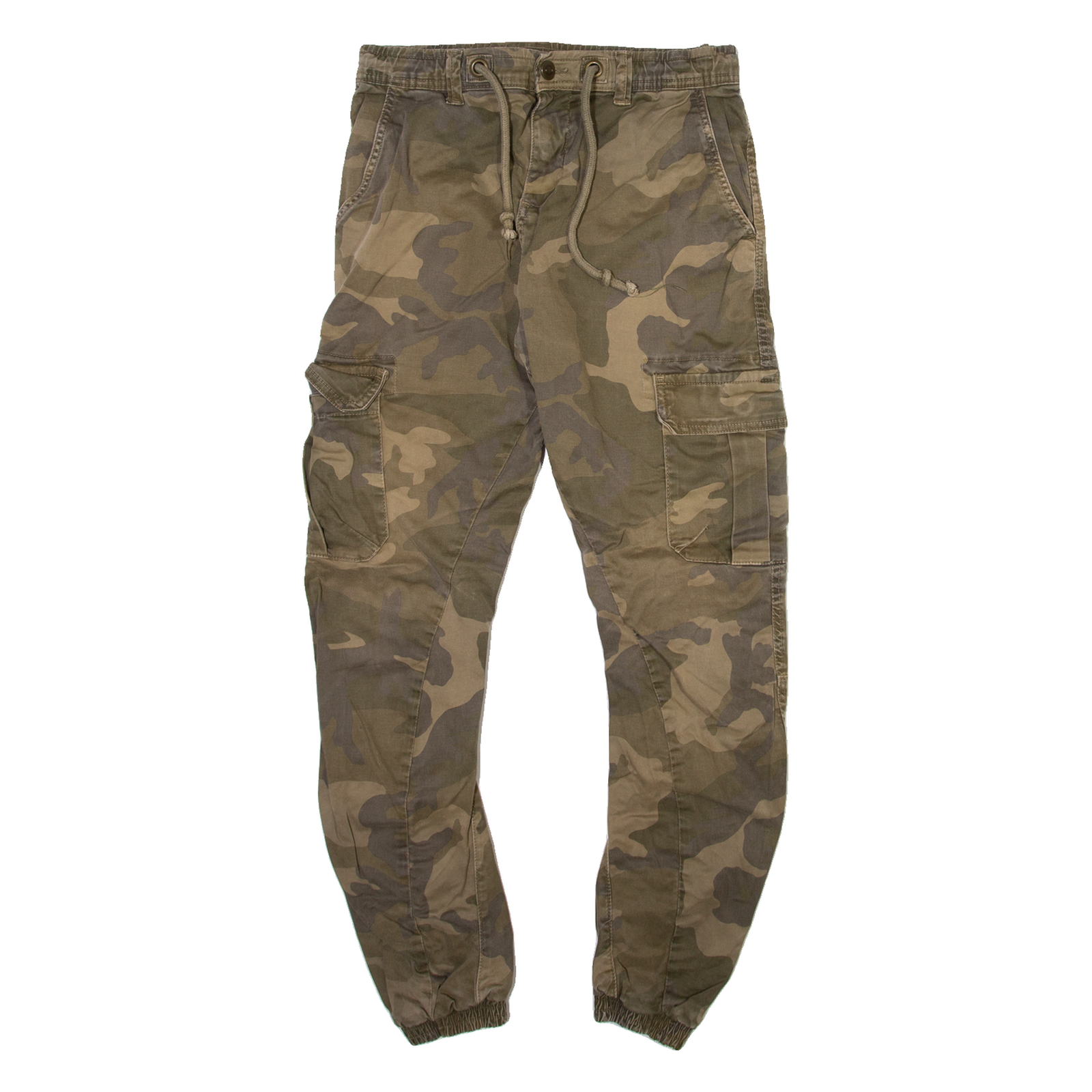 URBAN CLASSICS Camo Cargo Mens Trousers Green Regular Tapered W28 L29 Refurbished - N/A refurbished available on Cerqular
