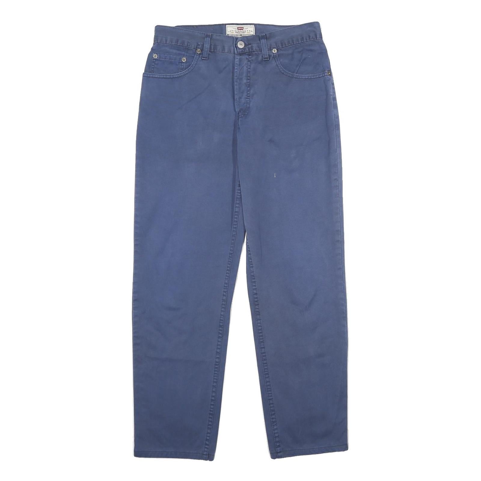 LEVI'S Mens Cotton Blue Classic Straight Trousers W30 L31 Button Closure Durable Refurbished - N/A refurbished available on Cerqular