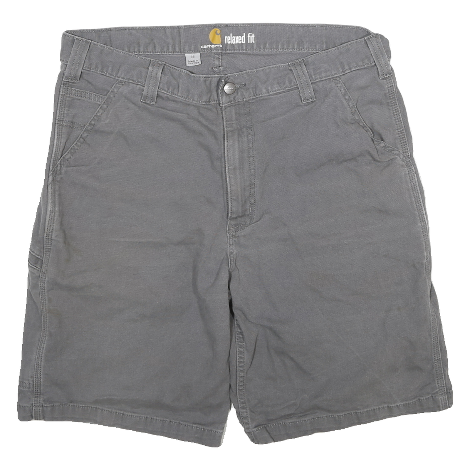 CARHARTT Mens Shorts Grey Relaxed Fit Cotton Blend 2XL W34 Workwear Casual Refurbished - N/A refurbished available on Cerqular