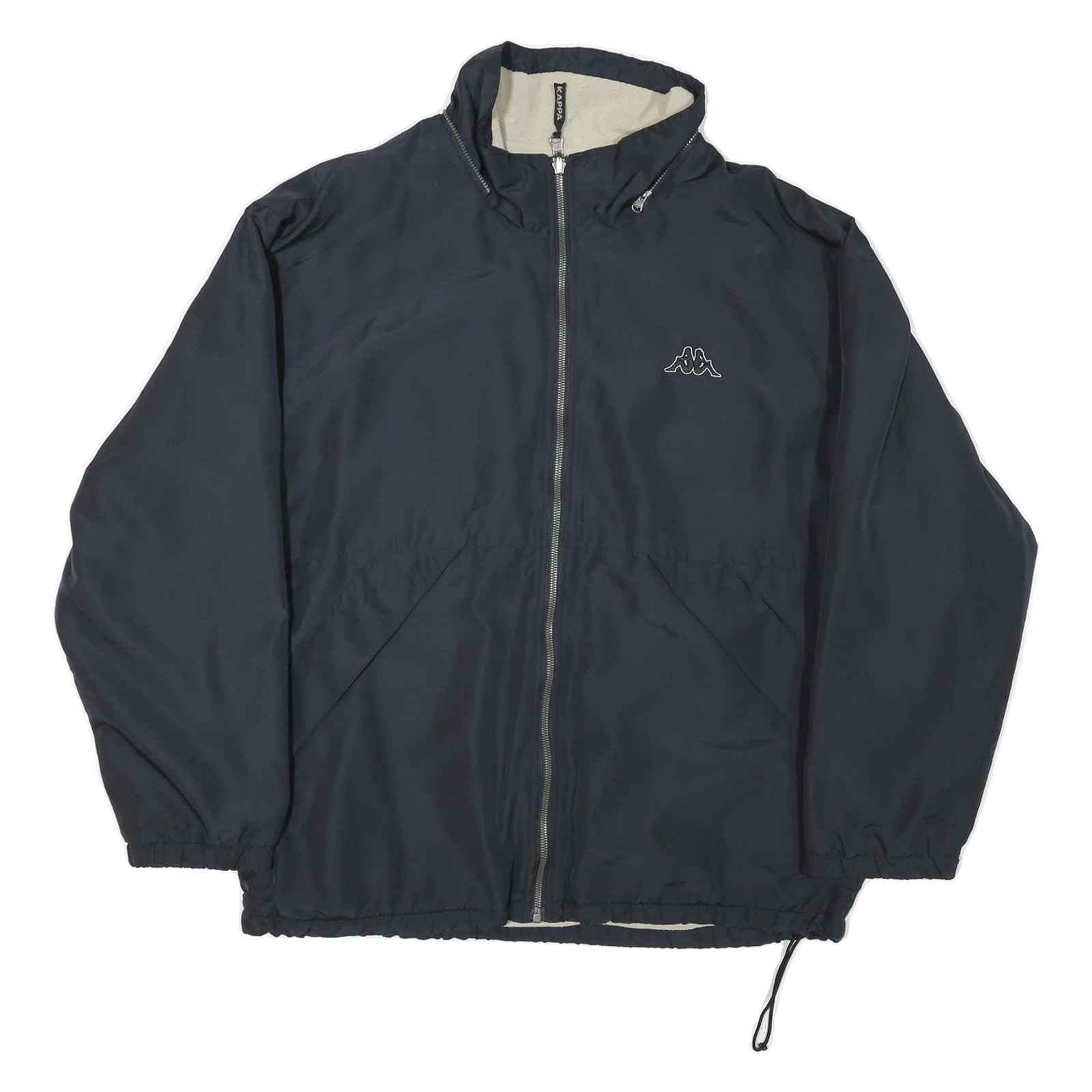 KAPPA Mens Black Reversible Zip Jacket S Synthetic Plain Lightweight Sportswear Refurbished - N/A refurbished available on Cerqular