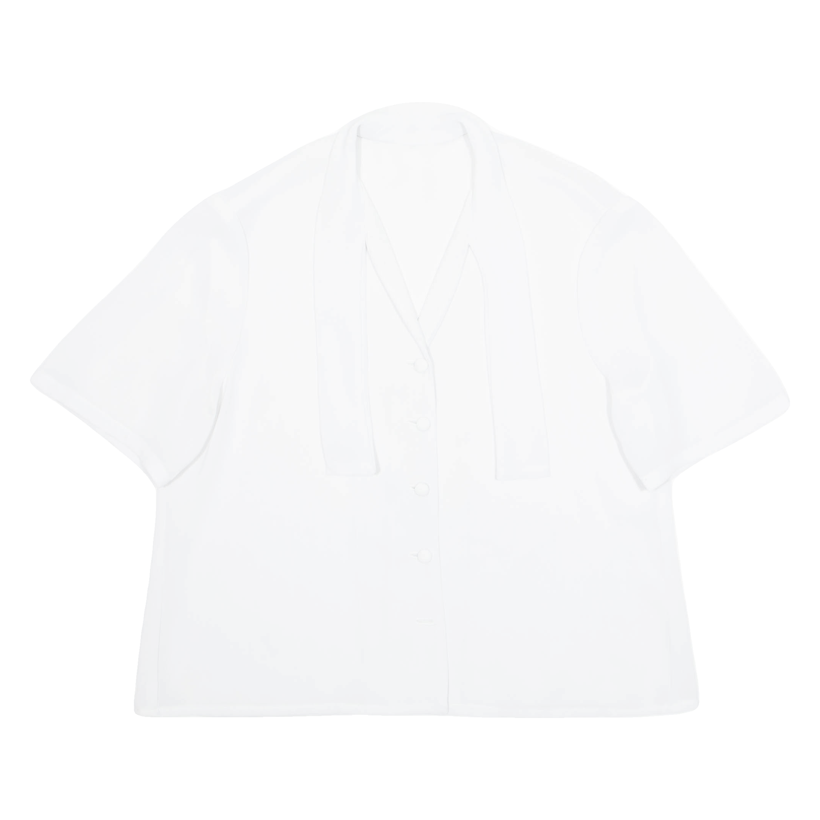 Sheer Womens Shirt Blouse White High Neck M Refurbished - N/A refurbished available on Cerqular