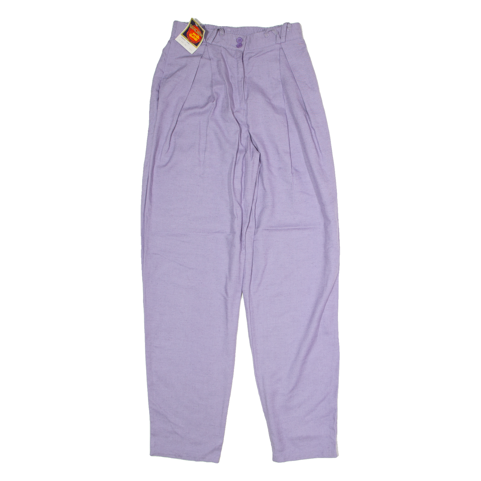 BADER Womens Trousers Purple Regular Straight 90s Linen W26 L32 Refurbished - N/A refurbished available on Cerqular