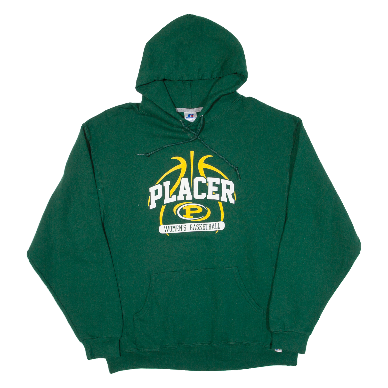 RUSSELL ATHLETIC Placer Womens Basketball Womens Green Hoodie USA L Refurbished - N/A refurbished available on Cerqular