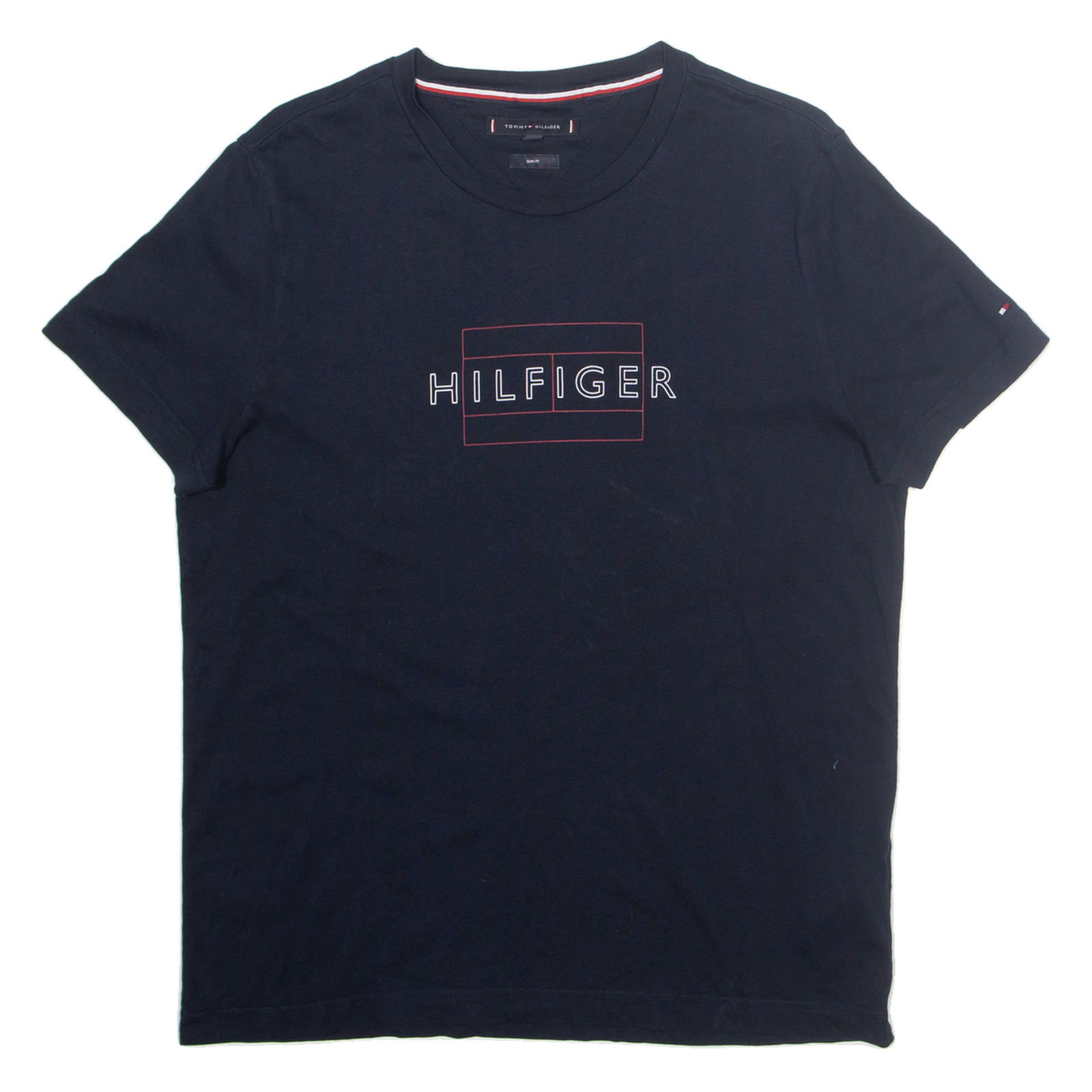 HILFIGER DENIM Slim Fit Mens T-Shirt Blue L Refurbished - N/A refurbished available on Cerqular