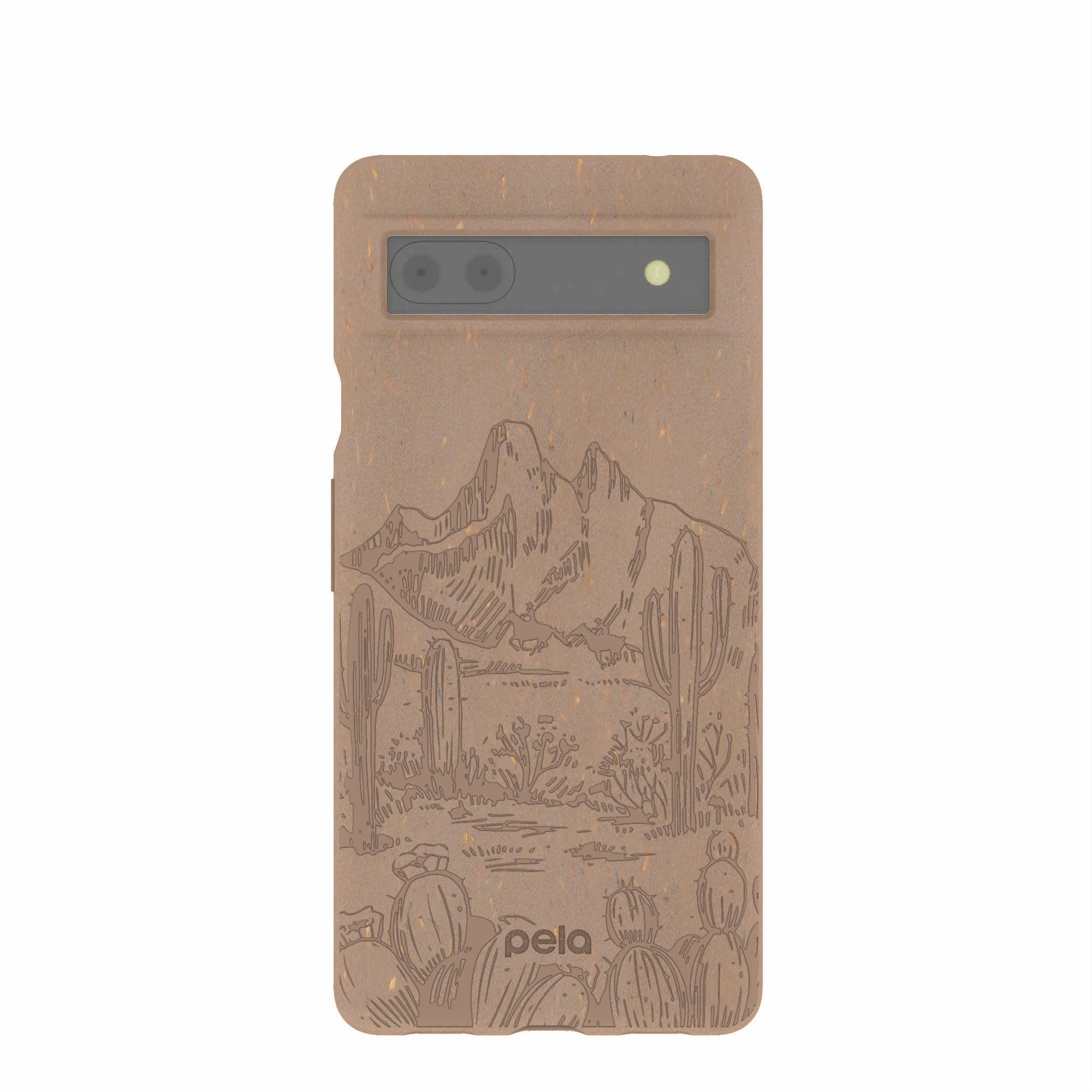 Chocolate Brown Desert Run Google Pixel 6a Case Refurbished - Pela Case refurbished available on Cerqular