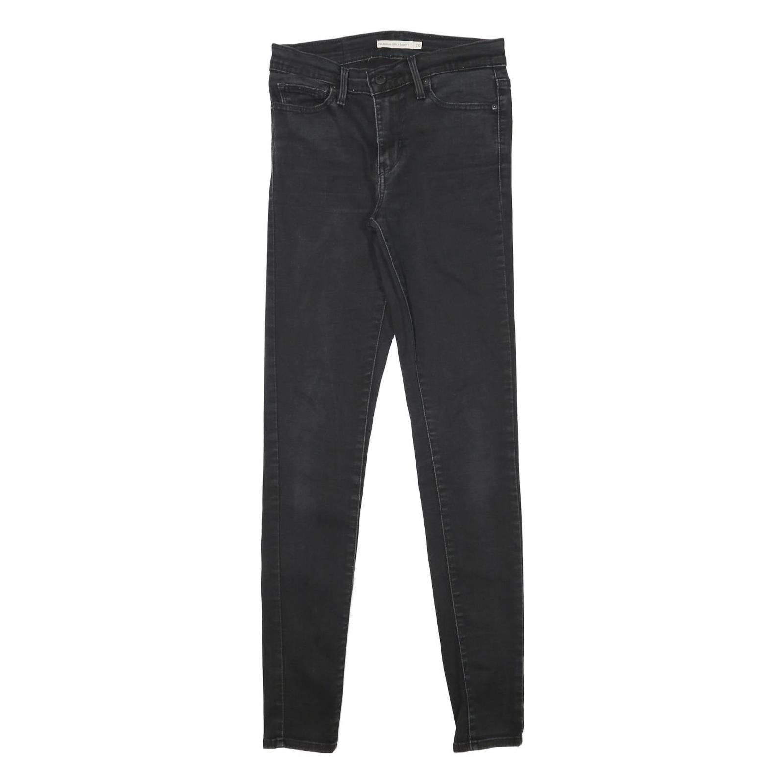 LEVI'S Womens Slim Black Skinny Denim Jeans Cotton Blend W26 L30 Stylish Zip Refurbished - N/A refurbished available on Cerqular