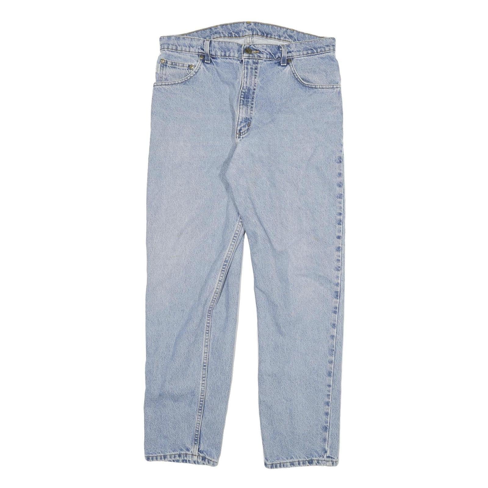 CARHARTT Mens Regular Fit Jeans Blue Denim W34 L30 Classic Cotton Zip Refurbished - N/A refurbished available on Cerqular