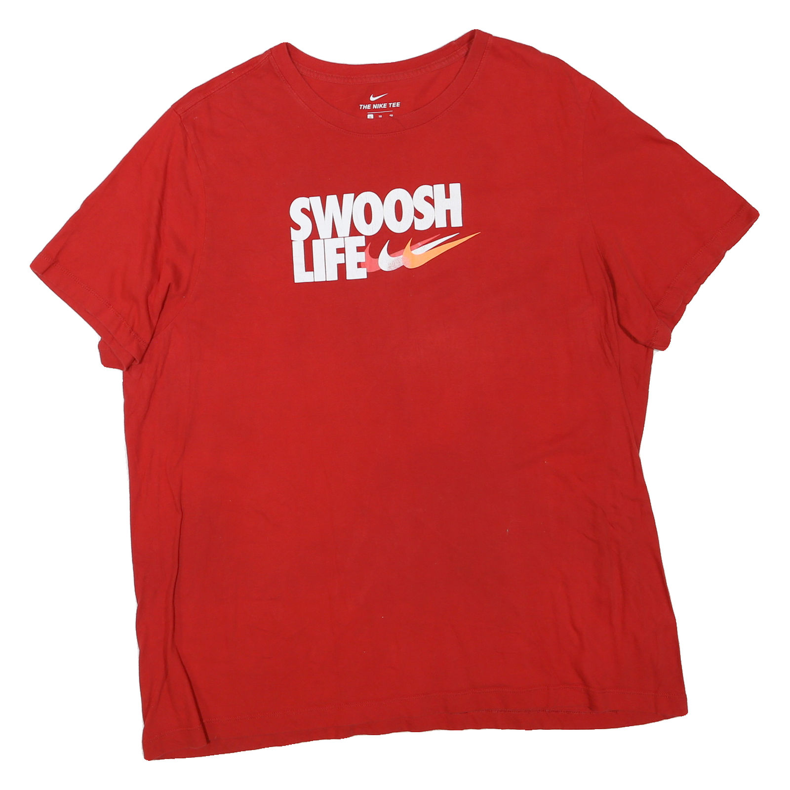 NIKE Mens Red Swoosh Life Graphic T-Shirt XL Short Sleeve Crew Neck Refurbished - N/A refurbished available on Cerqular