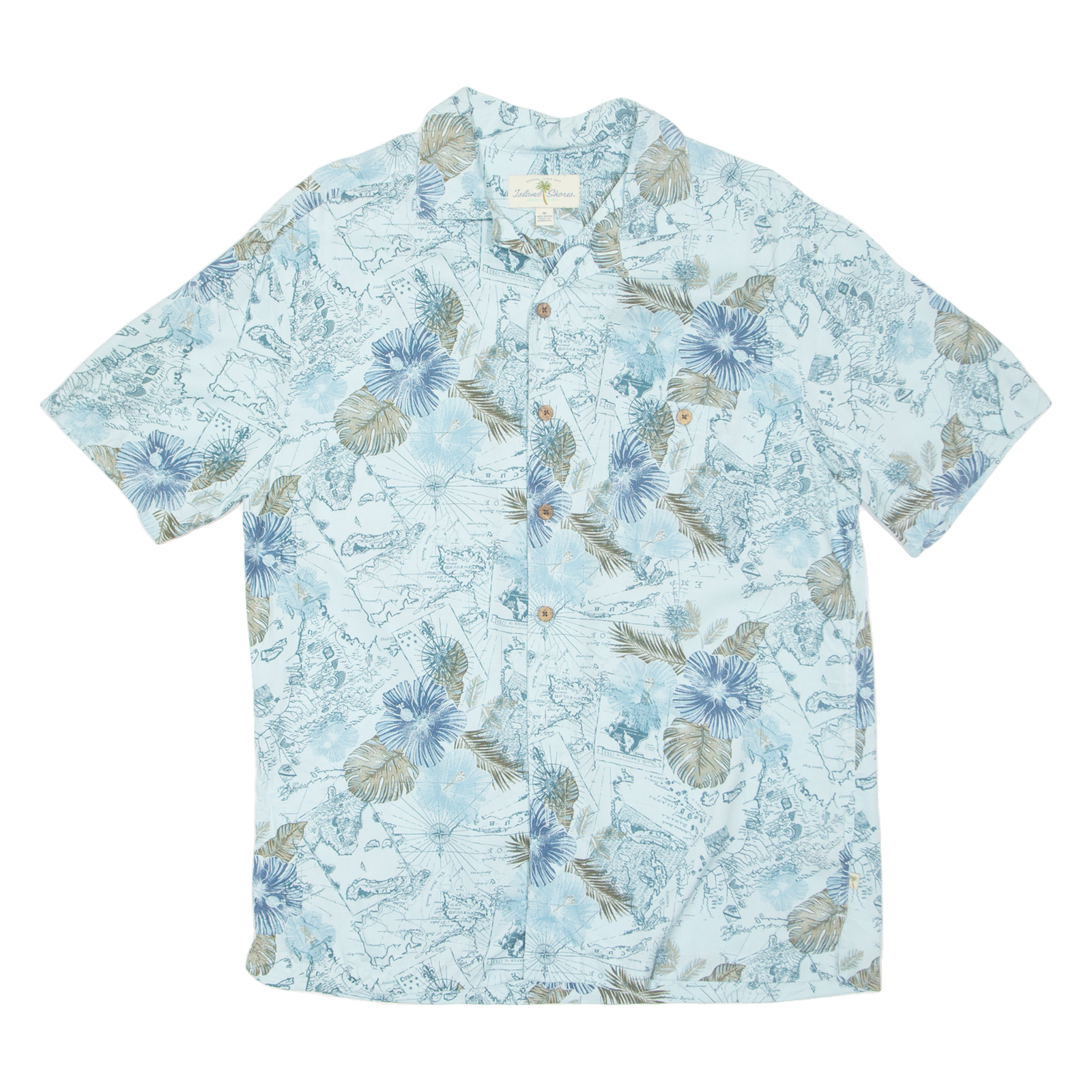 Buy ISLAND SHORES Mens Hawaiian Shirt Blue Crazy Pattern M Refurbished - $16.89 ISLAND SHORES Mens Hawaiian Shirt Blue Crazy Pattern M Refurbished - N/A refurbished available on Cerqular