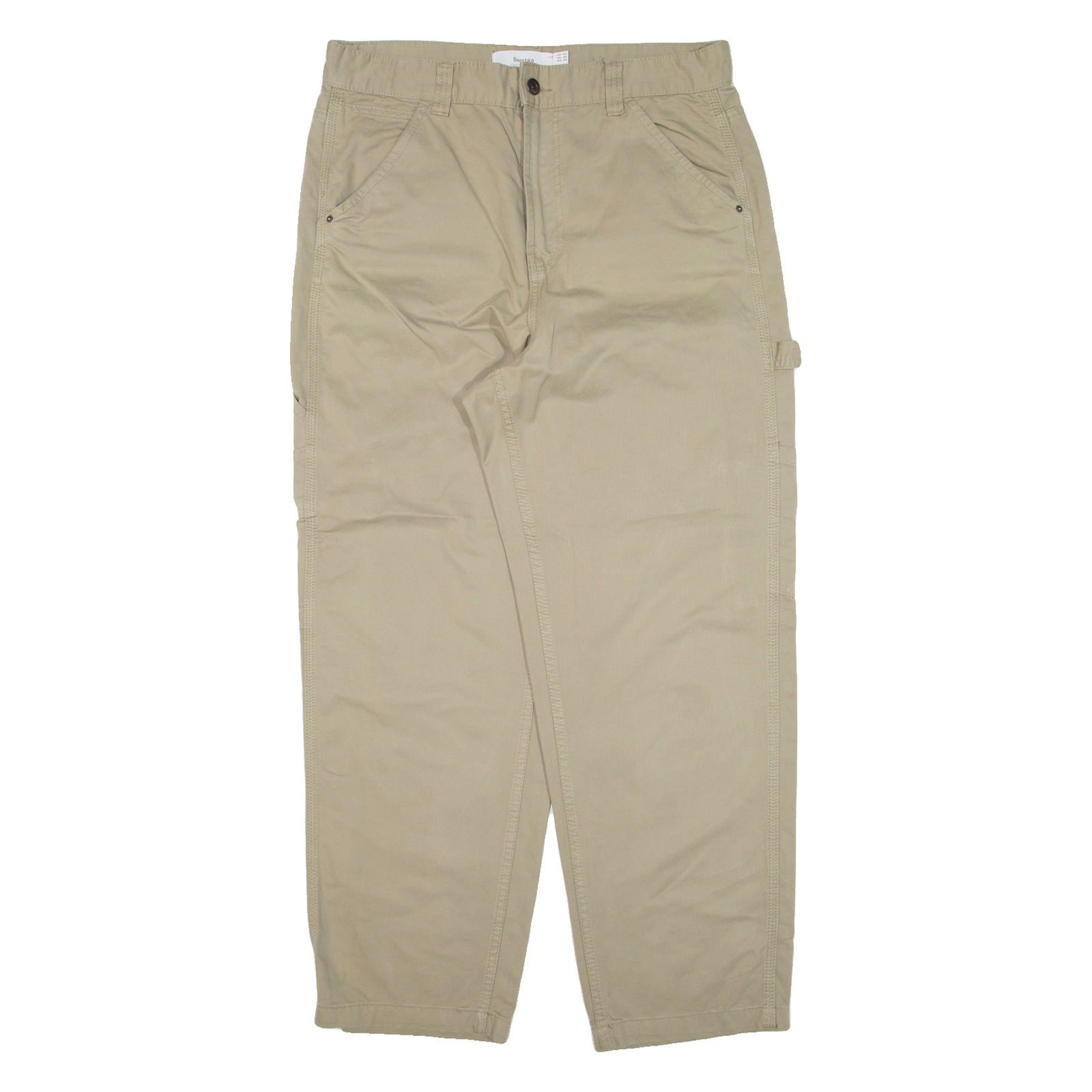 BERSHKA Carpenter Mens Trousers Green Relaxed Straight W35 L30 Refurbished - N/A refurbished available on Cerqular