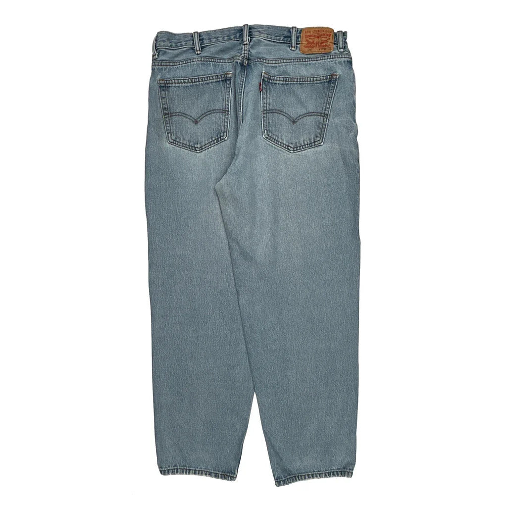 Levis Jeans - 36W 32L Light Wash Denim Refurbished - Thrifted (note: this is a term often used to describe second- refurbished available on Cerqular
