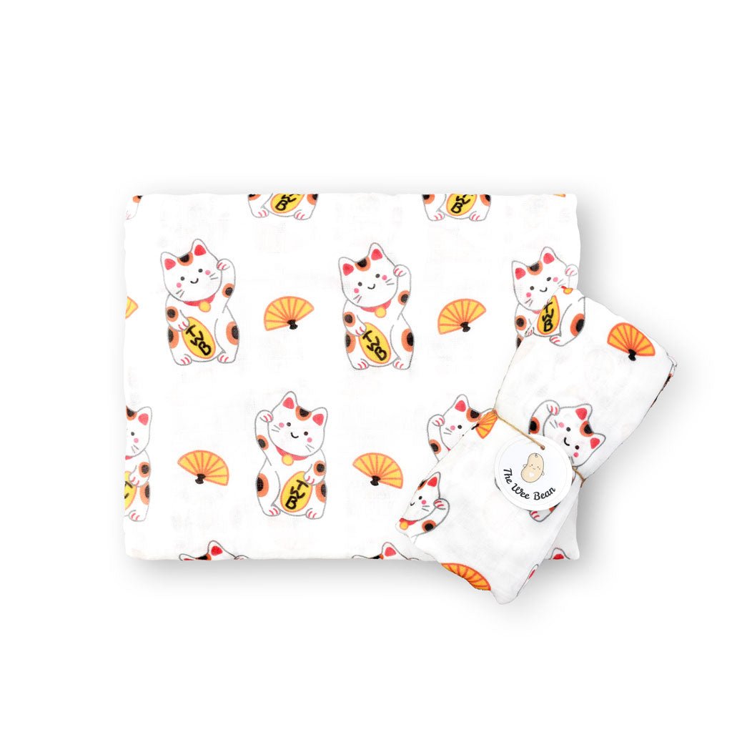 Buy Organic Bamboo Blend Swaddle - Lucky Cat Maneki Neko | Design: Cup Noodle Refurbished - $20.67 Organic Bamboo Blend Swaddle - Lucky Cat Maneki Neko | Design: Cup Noodle Refurbished - The Wee Bean refurbished available on Cerqular