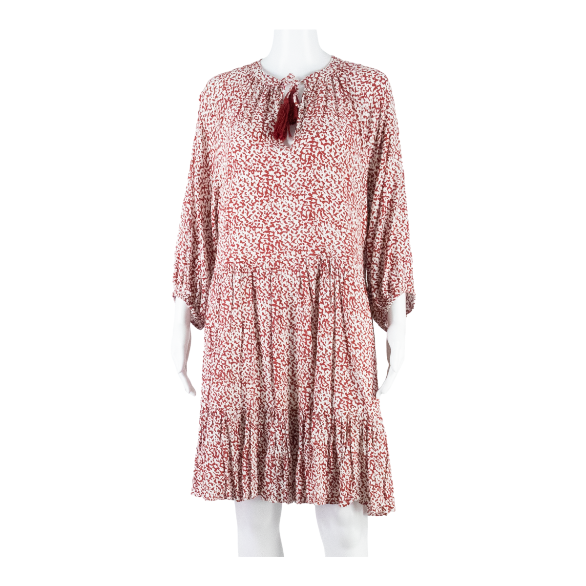 PHASE EIGHT Womens Fit & Flare Dress Red Crazy Pattern Knee Length UK 14 Refurbished - N/A refurbished available on Cerqular