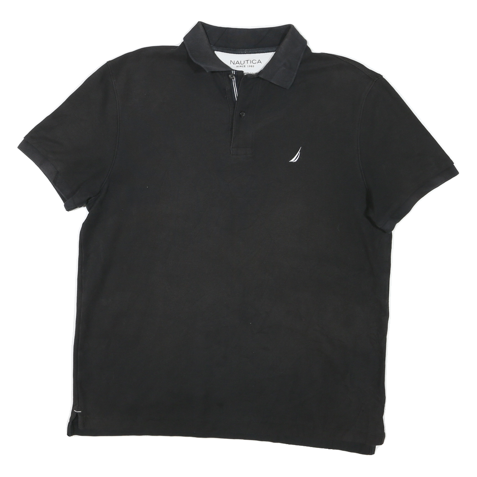 Buy NAUTICA Mens Black Polo Shirt Boat Logo Short Sleeve Plain L Button Closure Refurbished - $14.29 NAUTICA Mens Black Polo Shirt Boat Logo Short Sleeve Plain L Button Closure Refurbished - N/A refurbished available on Cerqular