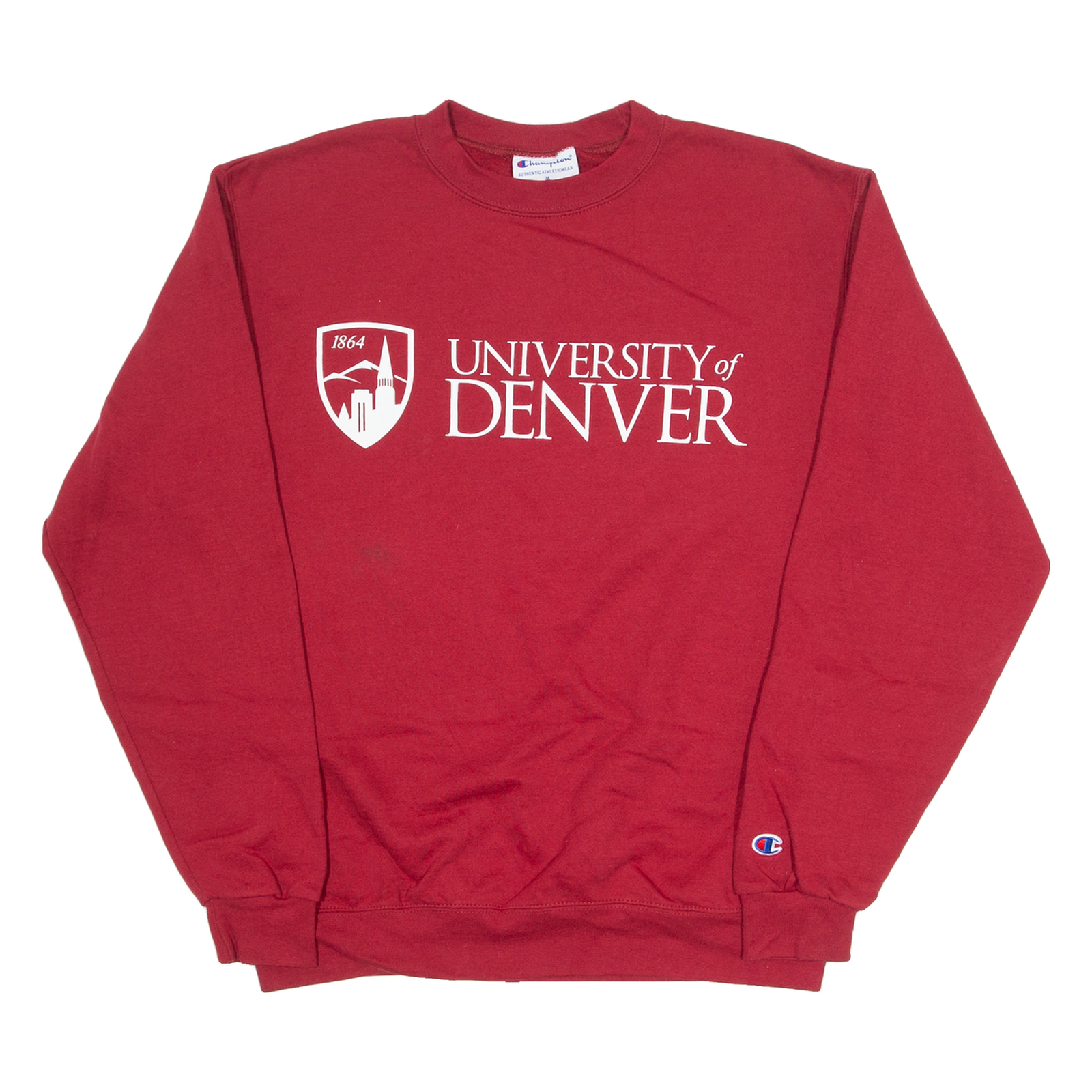 CHAMPION University Of Denver Mens Sweatshirt Red Crew Neck M Refurbished - N/A refurbished available on Cerqular