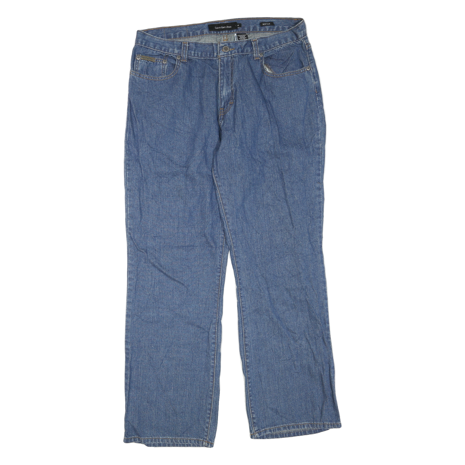 CALVIN KLEIN JEANS Womens Regular Fit Blue Denim Straight Jeans W33 L30 Casual Refurbished - N/A refurbished available on Cerqular
