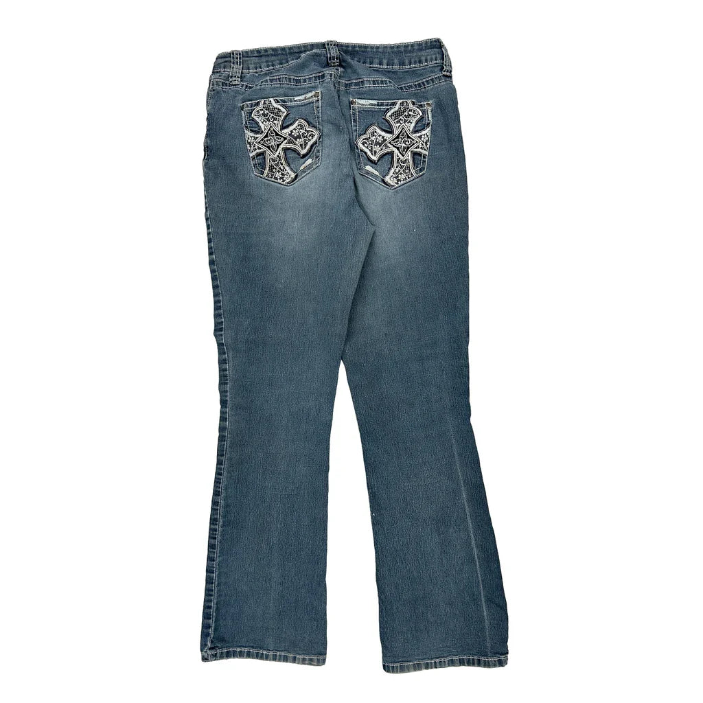 Weekend Boot Cut Jeans - 30W UK 10 Blue Cotton Refurbished - Thrifted (note: this is a term often used to describe second- refurbished available on Cerqular