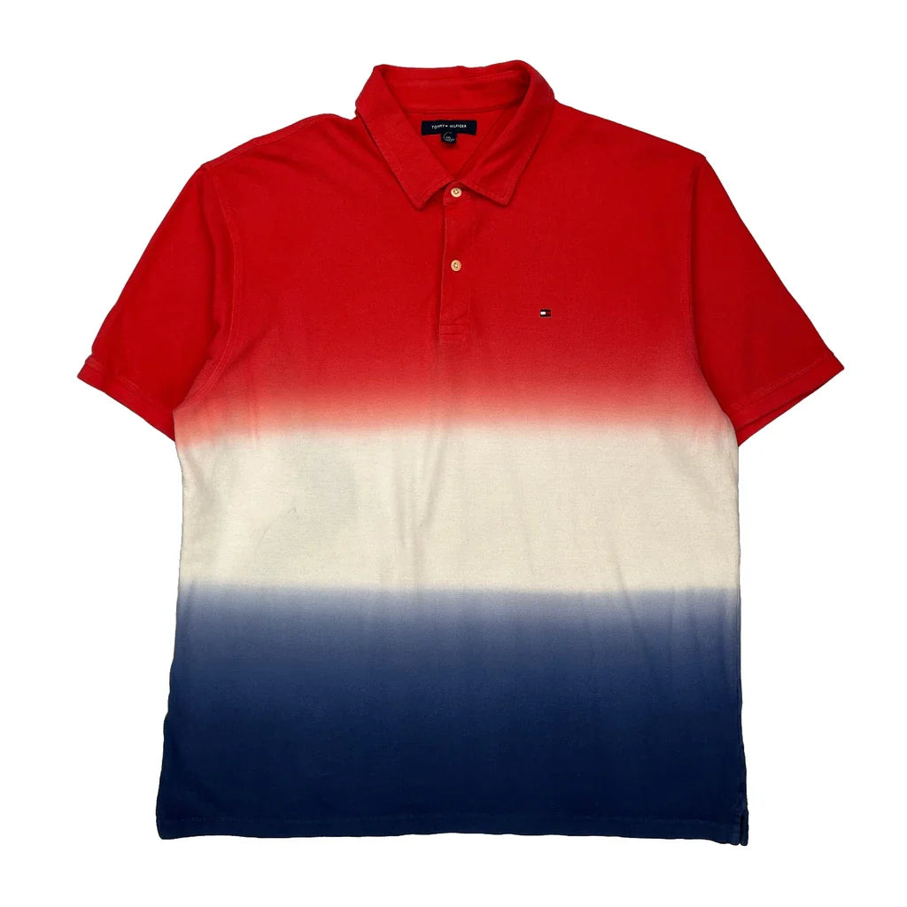 Tommy Hilfiger Polo Shirt - 2XL Multicoloured Cotton Refurbished - Thrifted (note: this is a term often used to describe second- refurbished available on Cerqular