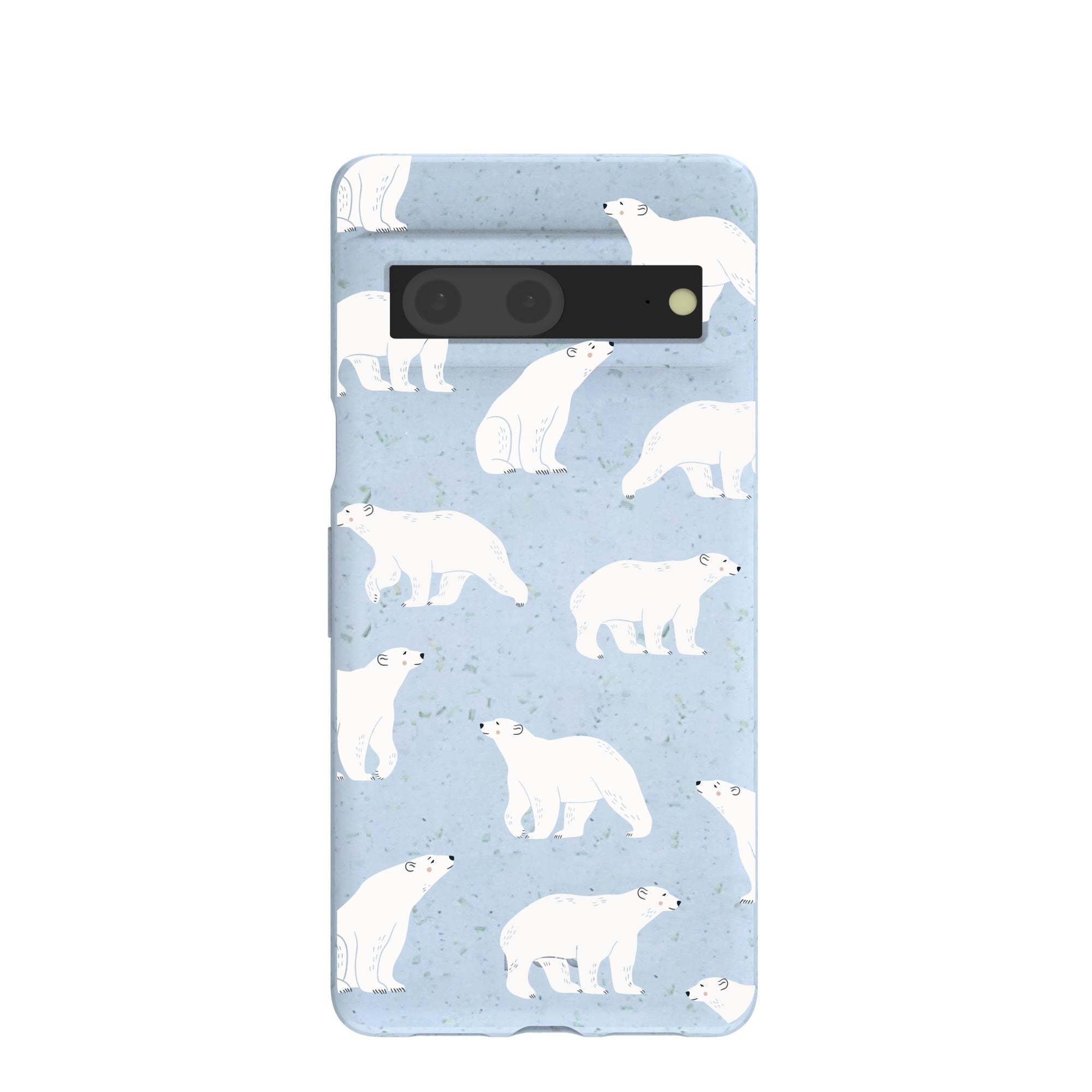 Powder Blue Ice Bears Google Pixel 7 Case Refurbished - Pela Case refurbished available on Cerqular