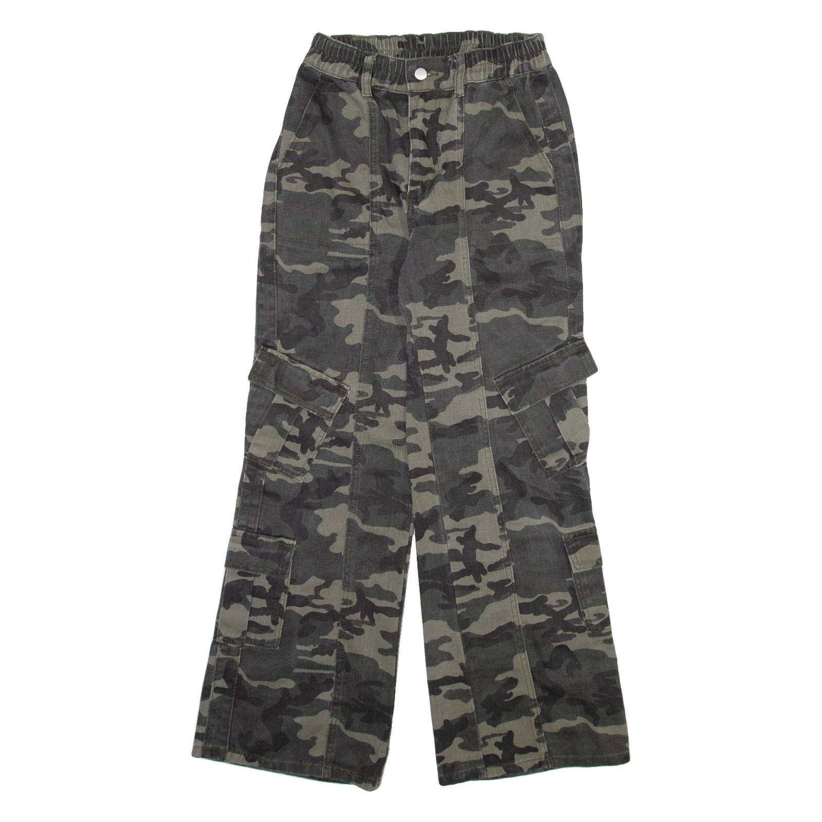 Camo Cargo Womens Trousers Green Regular Wide-Leg W26 L30 Refurbished - N/A refurbished available on Cerqular
