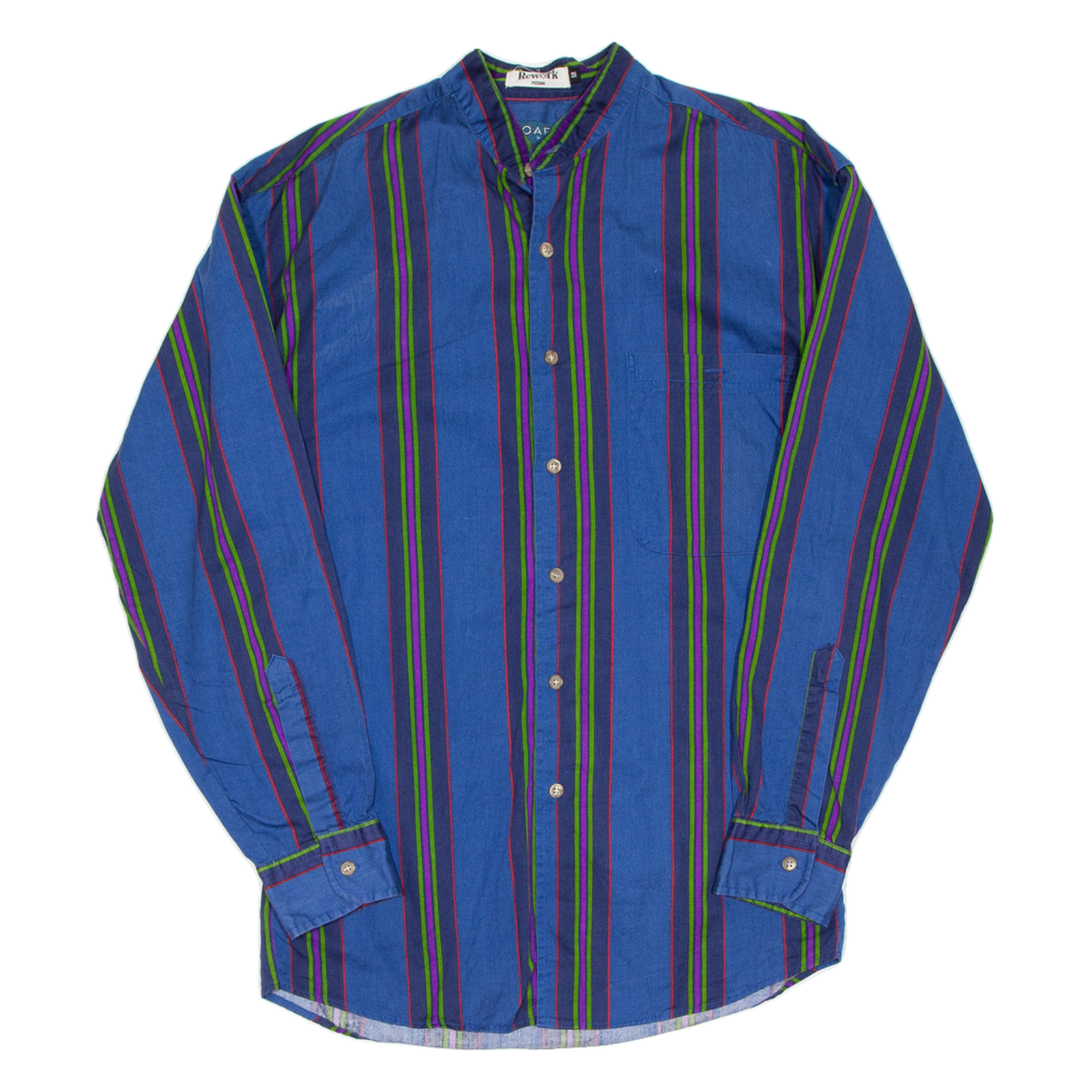 Mens Shirt Blue Striped Long Sleeve M Refurbished - N/A refurbished available on Cerqular