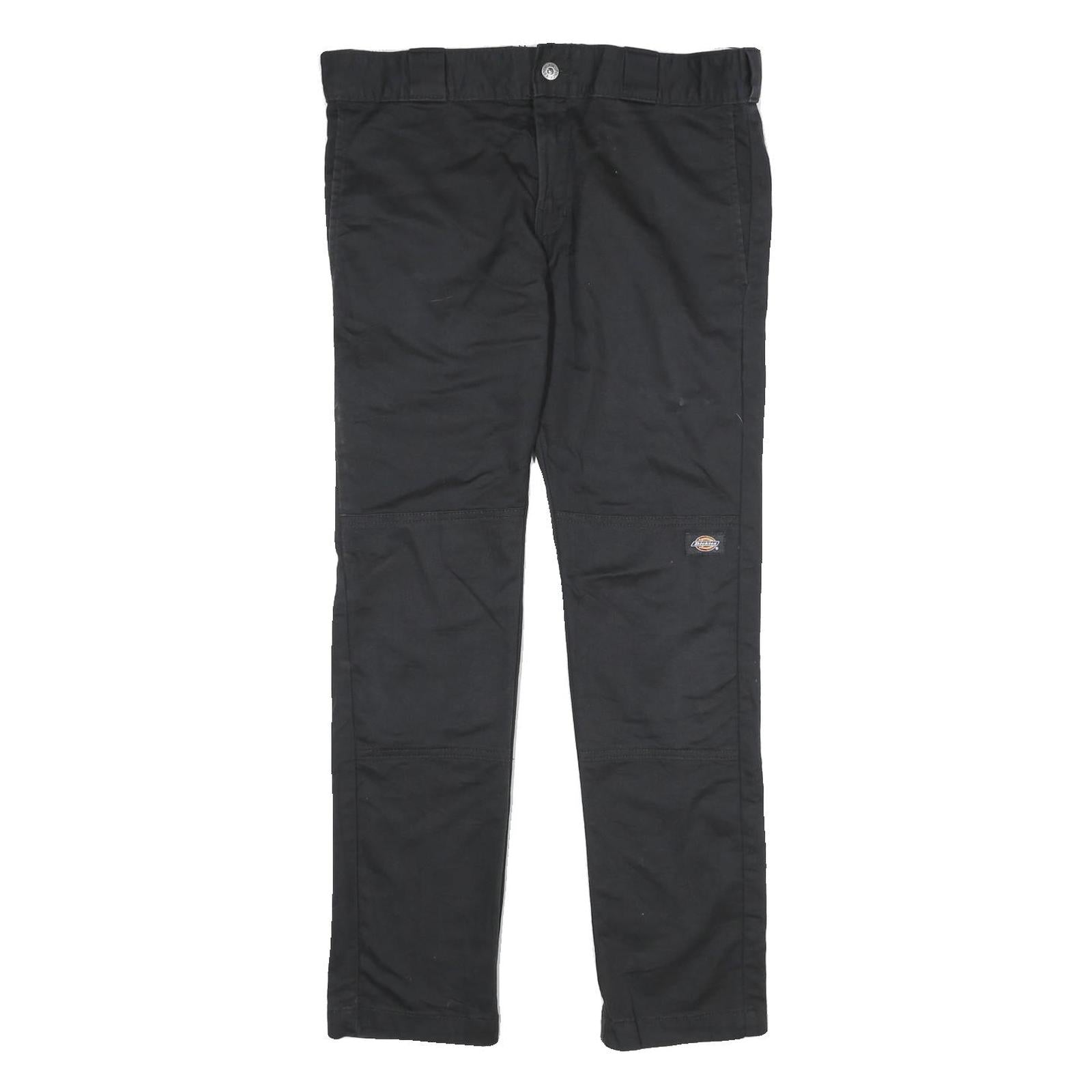 DICKIES Mens Black Slim Cotton Trousers W30 L32 Workwear Casual Zip Fastening Refurbished - N/A refurbished available on Cerqular