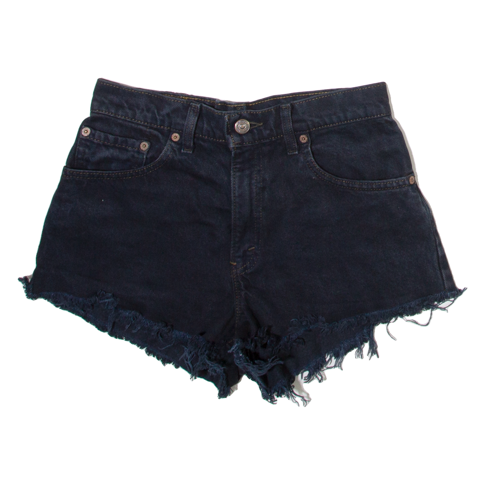 LEVI'S Womens Denim Shorts Black S W28 Refurbished - N/A refurbished available on Cerqular