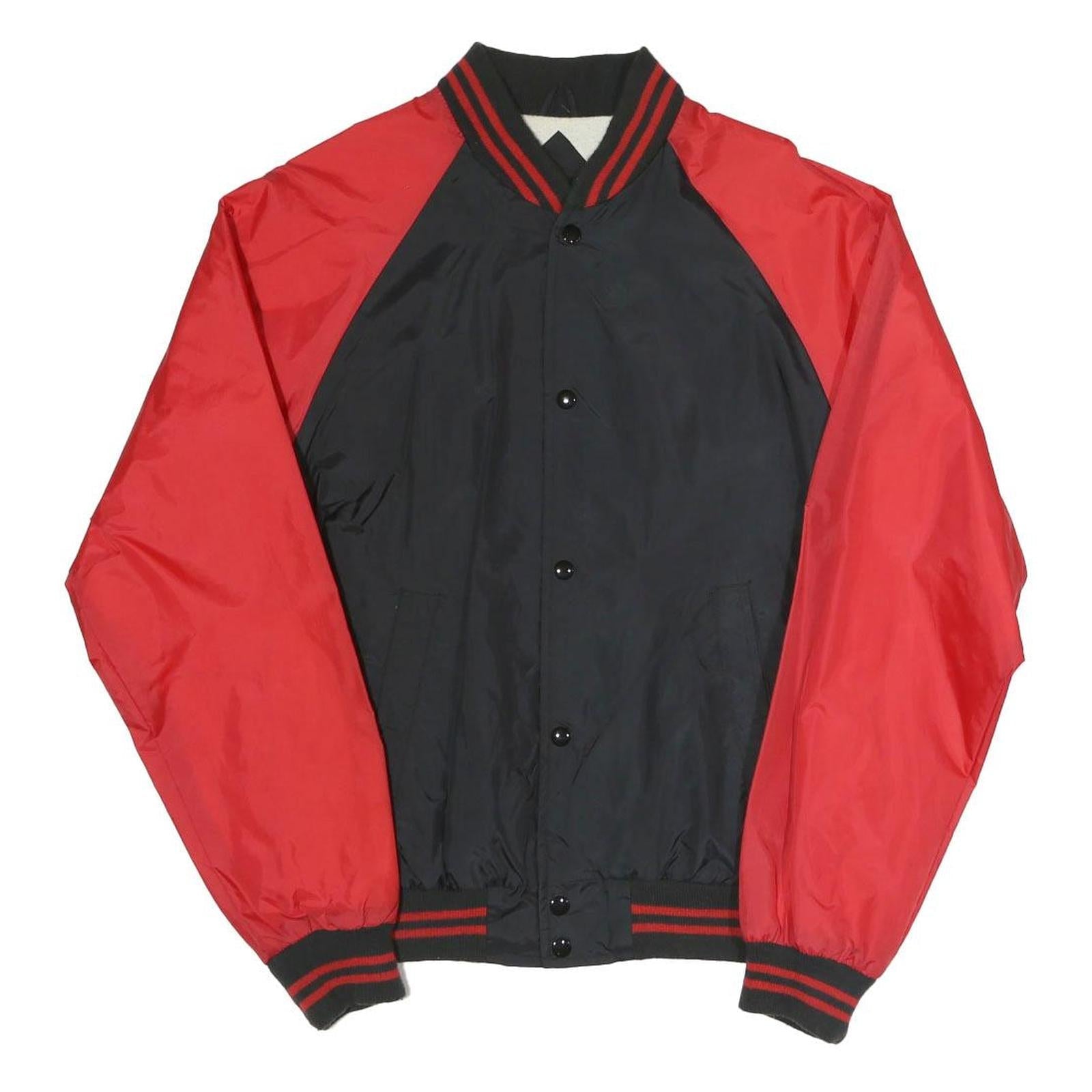MTA PRO Mens Black & Red Button Bomber Jacket S Polyester Blend Athletic Casual Refurbished - N/A refurbished available on Cerqular