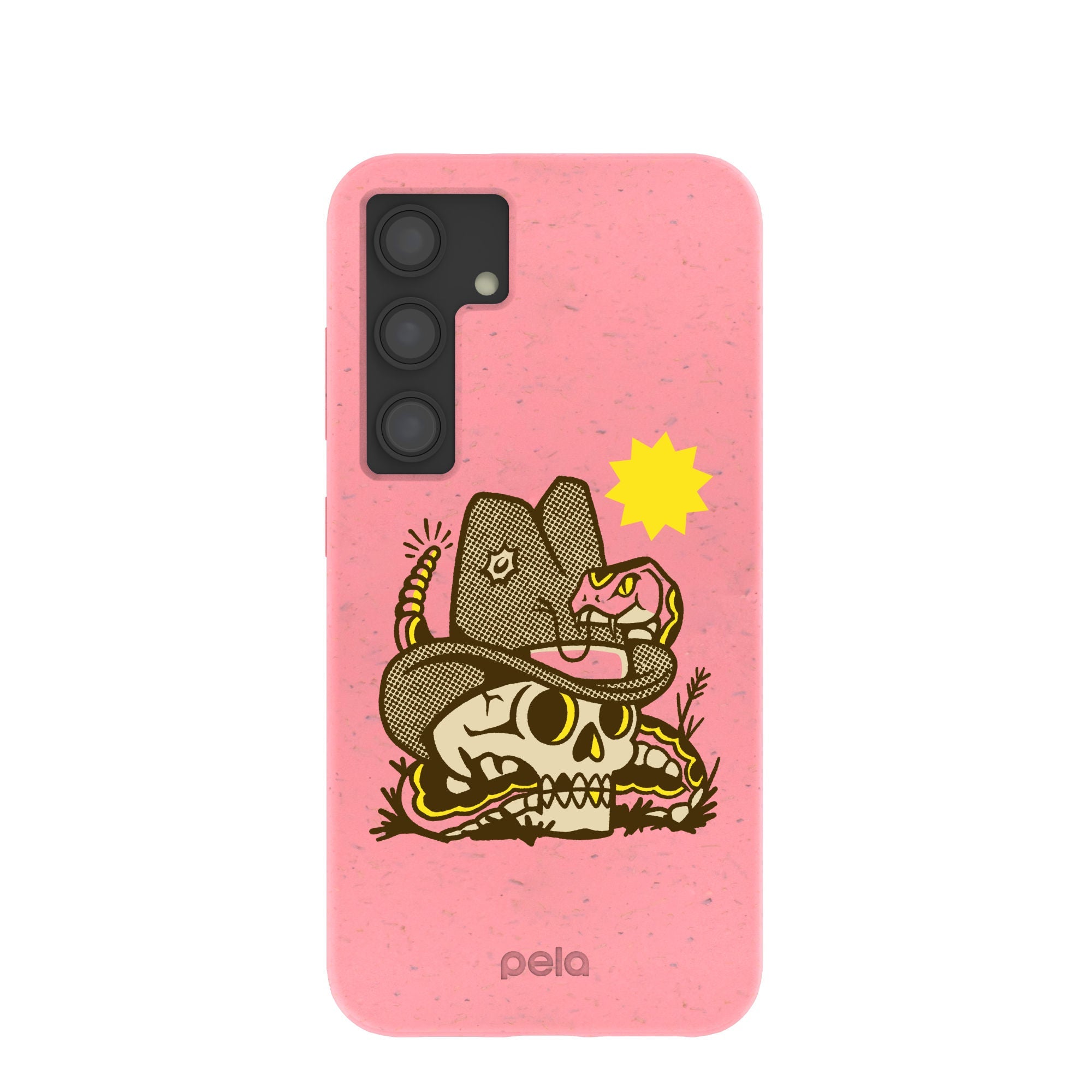 Bubblegum Pink Snakebite Samsung Galaxy S24 Case Refurbished - Pela Case refurbished available on Cerqular