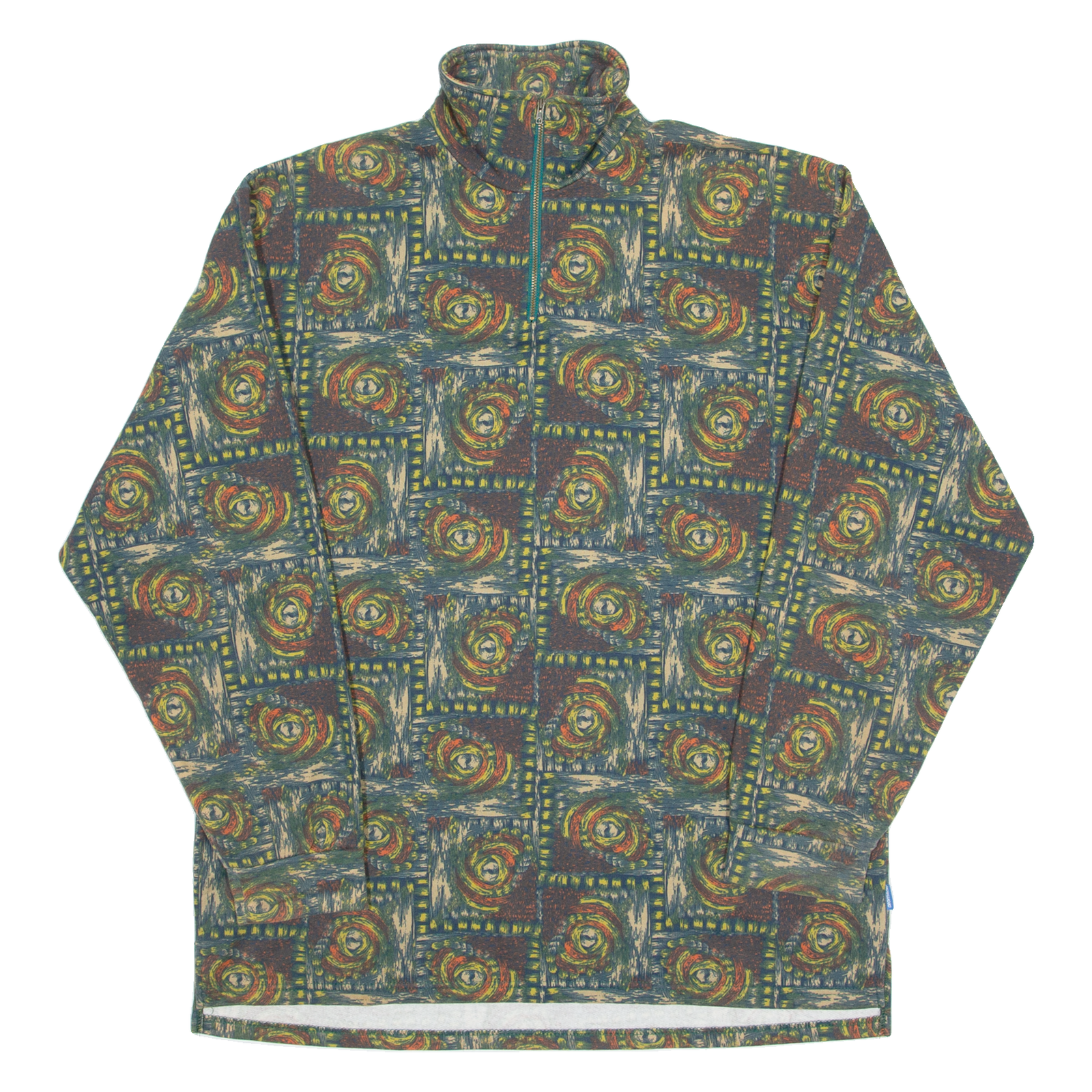 DECATHLON Abstract Mens Sweatshirt Green 1/4 Zip XL Refurbished - N/A refurbished available on Cerqular