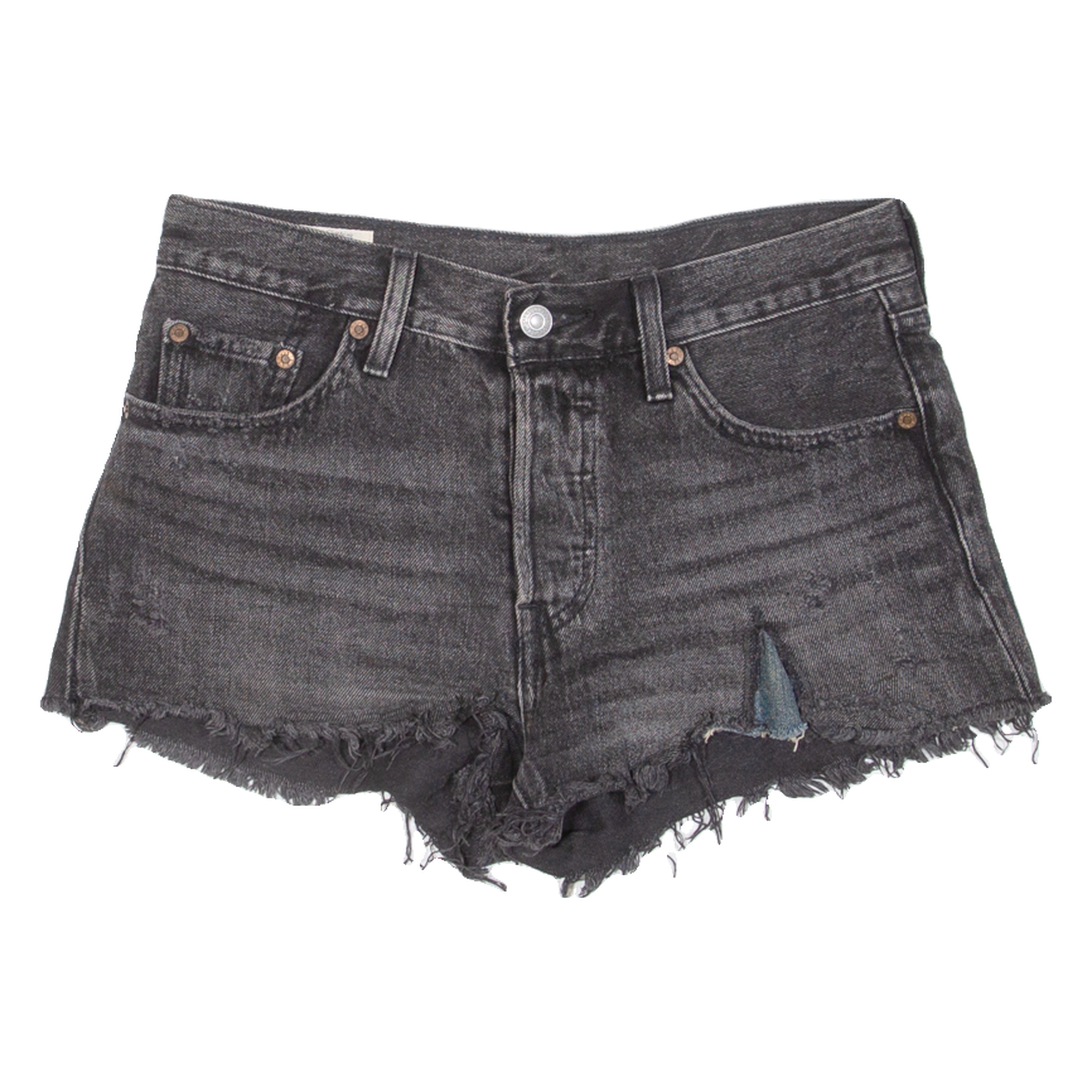 LEVI'S 501 BIG E Womens Denim Shorts Black XS W25 Refurbished - N/A refurbished available on Cerqular