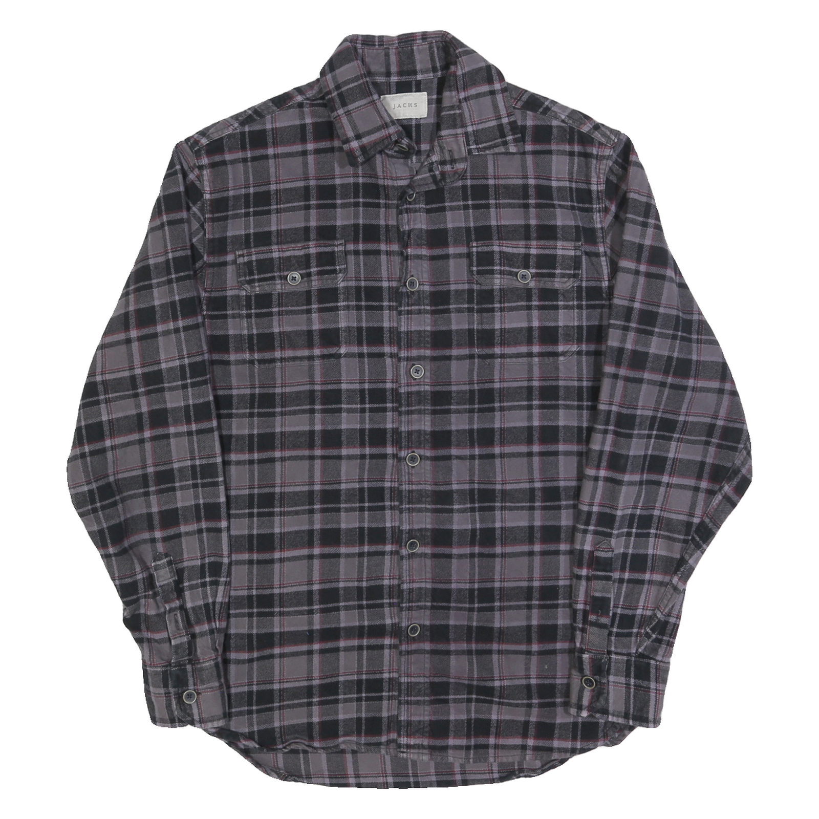 Buy JACHS Mens Grey & Black Check Shirt M Cotton Blend Casual Long Sleeve Button Refurbished - $28.59 JACHS Mens Grey & Black Check Shirt M Cotton Blend Casual Long Sleeve Button Refurbished - N/A refurbished available on Cerqular