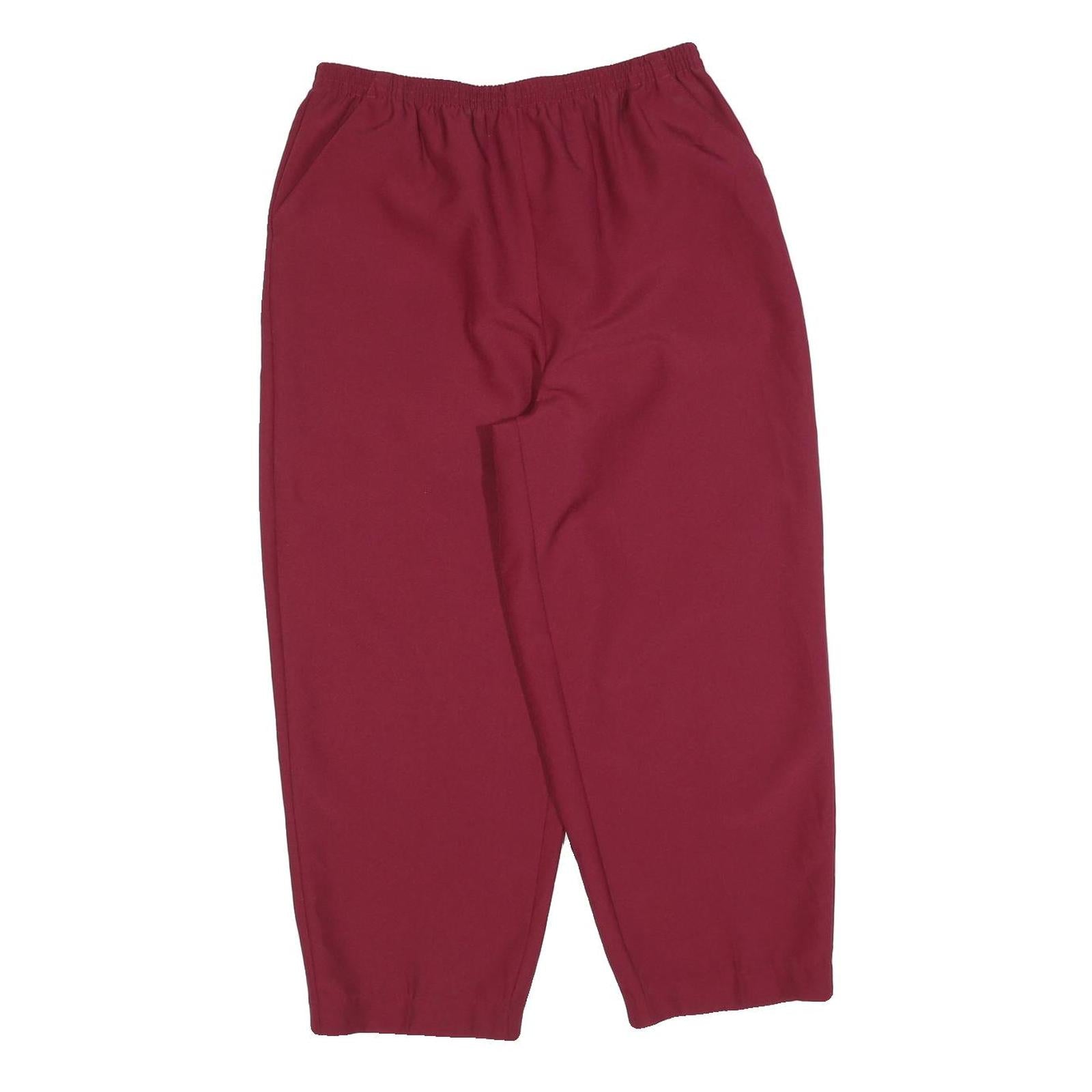 BLAIR Womens Relaxed Red Polyester Trousers W30 L24 Comfortable Casual Refurbished - N/A refurbished available on Cerqular