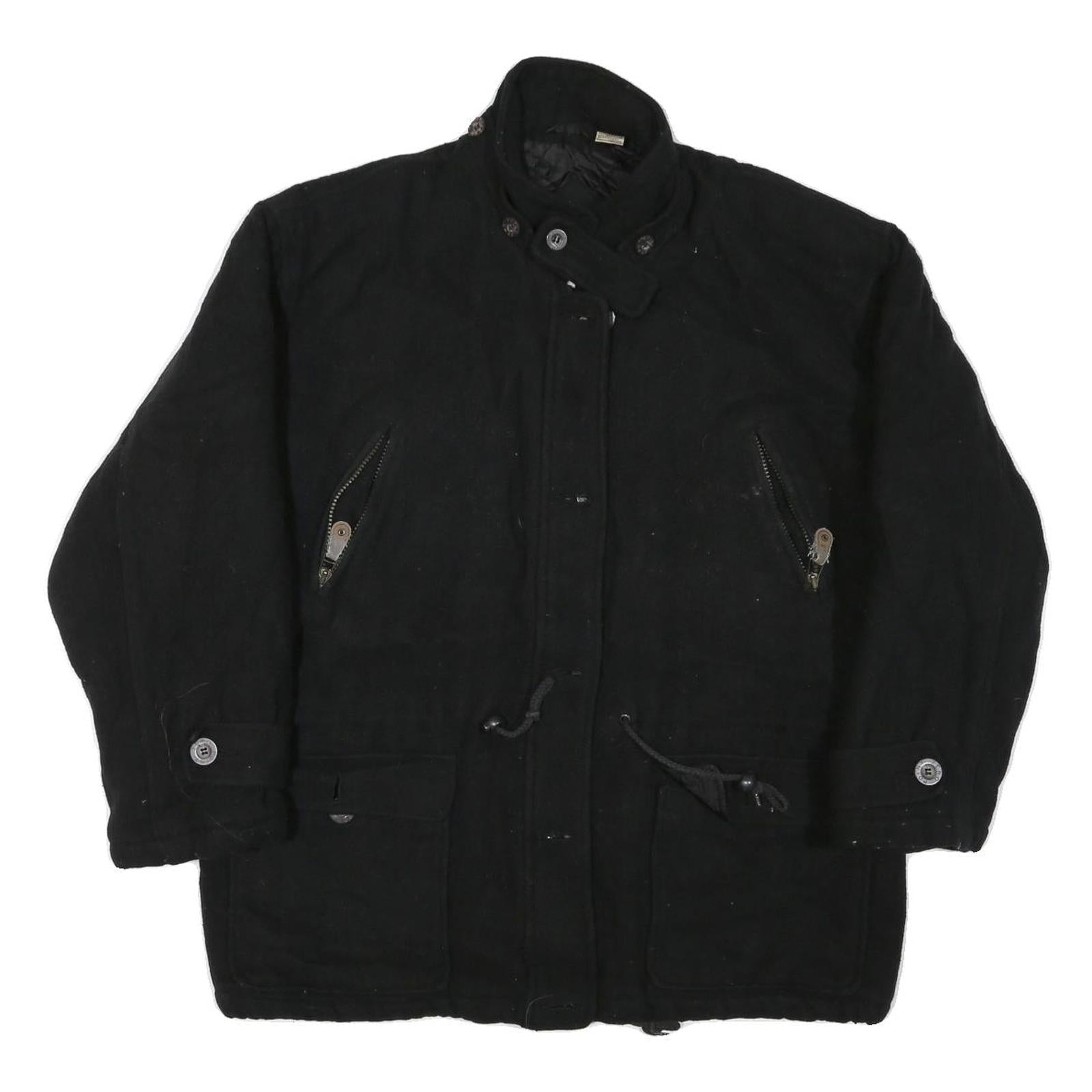 POINT ZERO Womens Black Wool Ski Wear Jacket M Wool Zip Plain Winter Outerwear Refurbished - N/A refurbished available on Cerqular