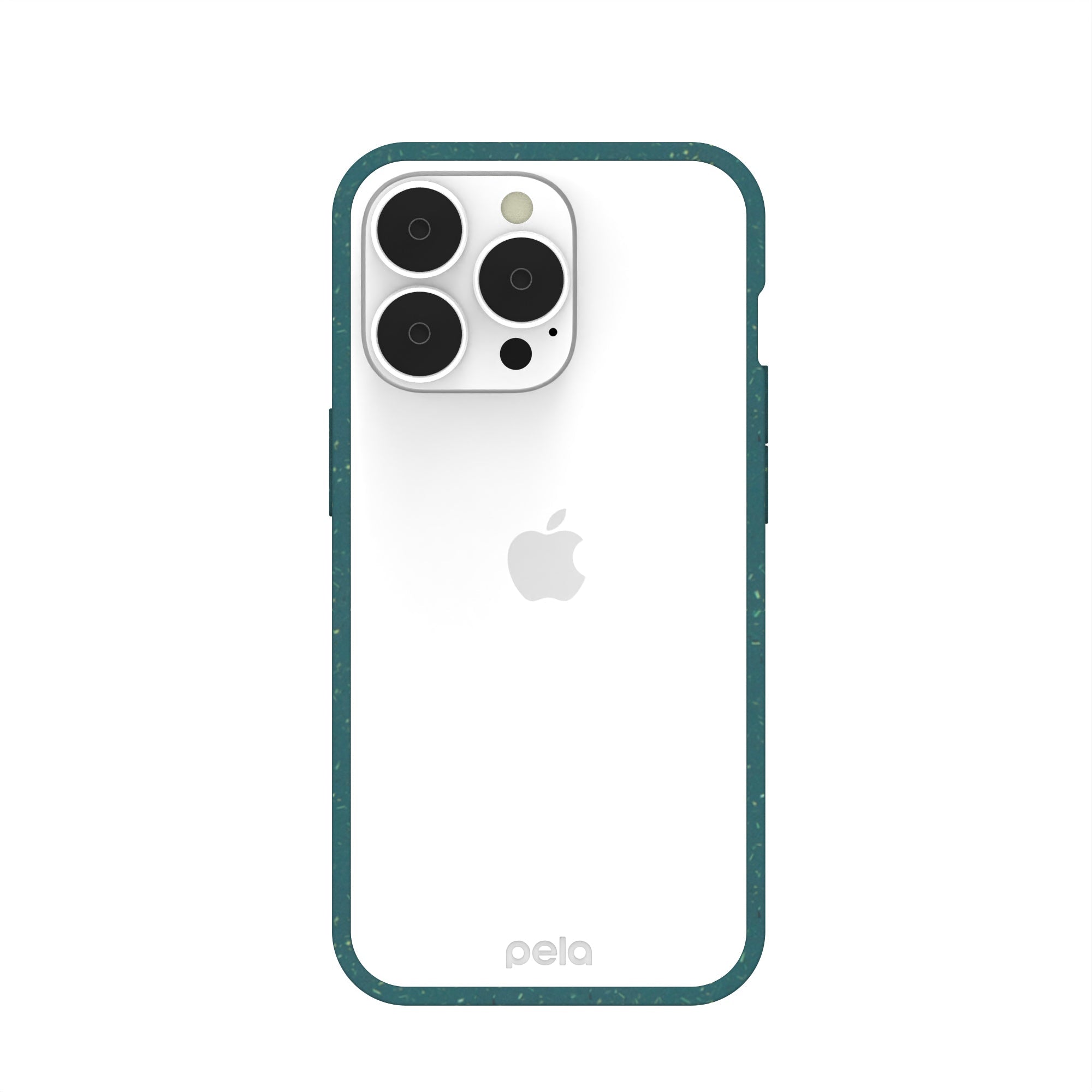 Clear iPhone 13 Pro Case with Green Ridge Refurbished - Pela Case refurbished available on Cerqular