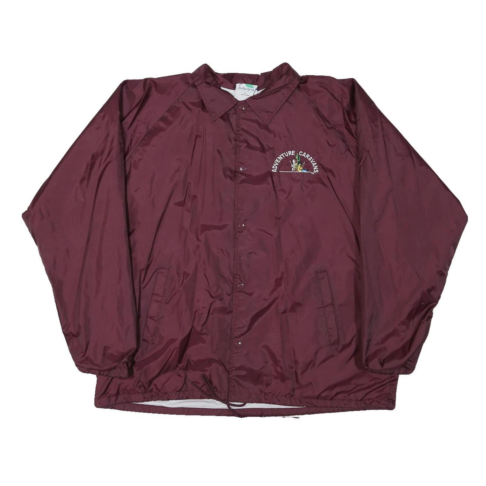 AUGUSTA Mens Maroon Adventure Caravans Button Jacket XL Polyester Plain Refurbished - N/A refurbished available on Cerqular