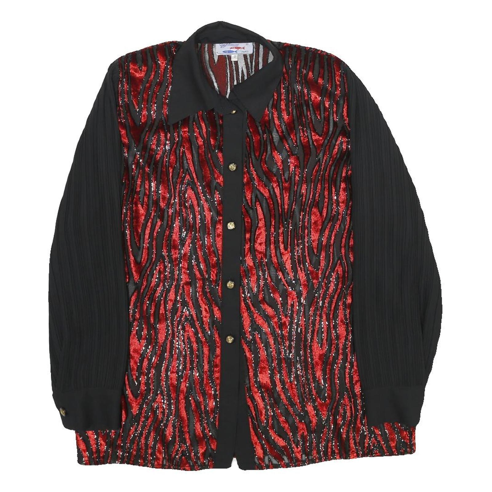 Buy LES POISSONS Womens Red & Black Printed Shirt S Long Sleeve Button Polyester Refurbished - $19.49 LES POISSONS Womens Red & Black Printed Shirt S Long Sleeve Button Polyester Refurbished - N/A refurbished available on Cerqular