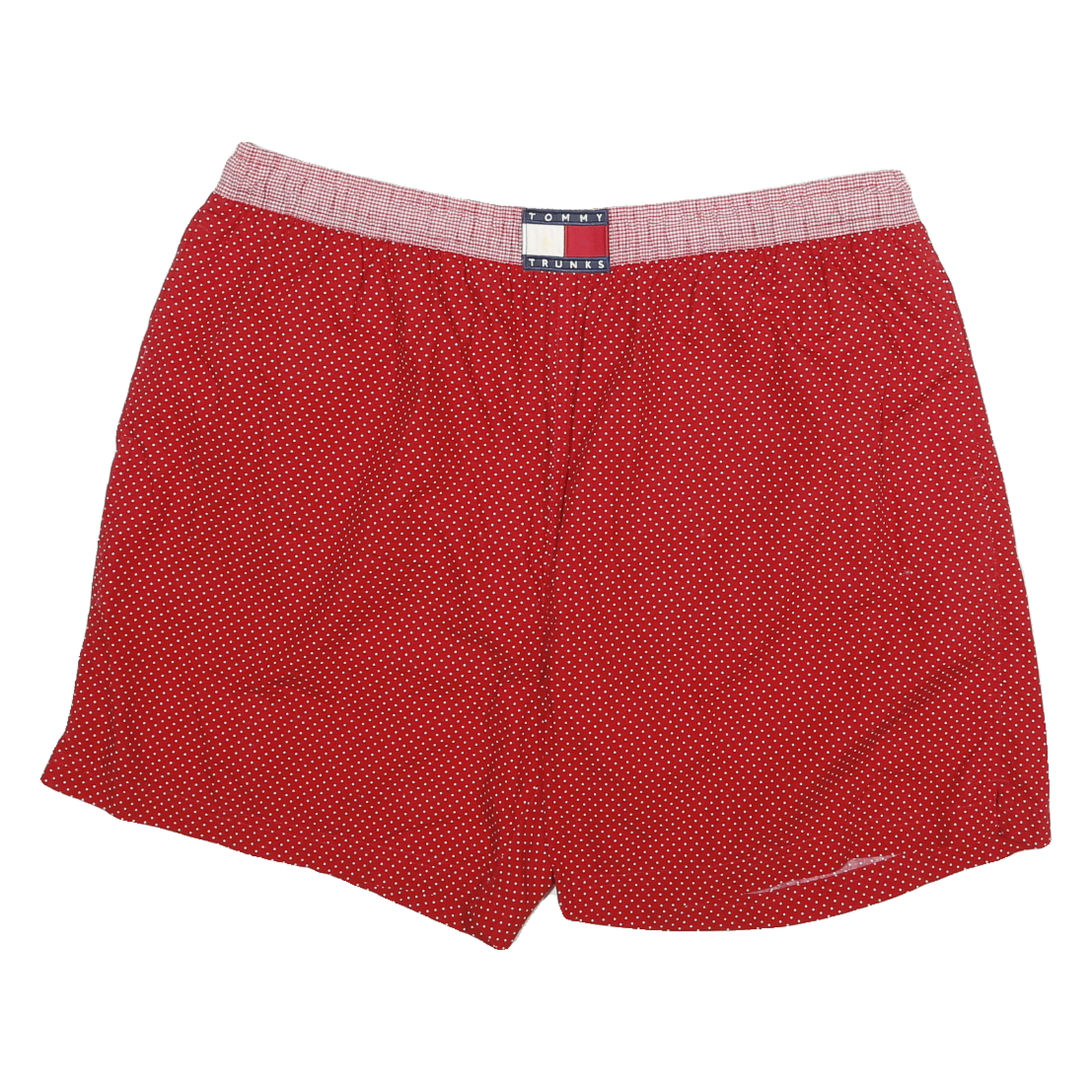 TOMMY HILFIGER Mens Red & White Polka Dot Casual Shorts XL W36 Comfortable Fit Refurbished - N/A refurbished available on Cerqular