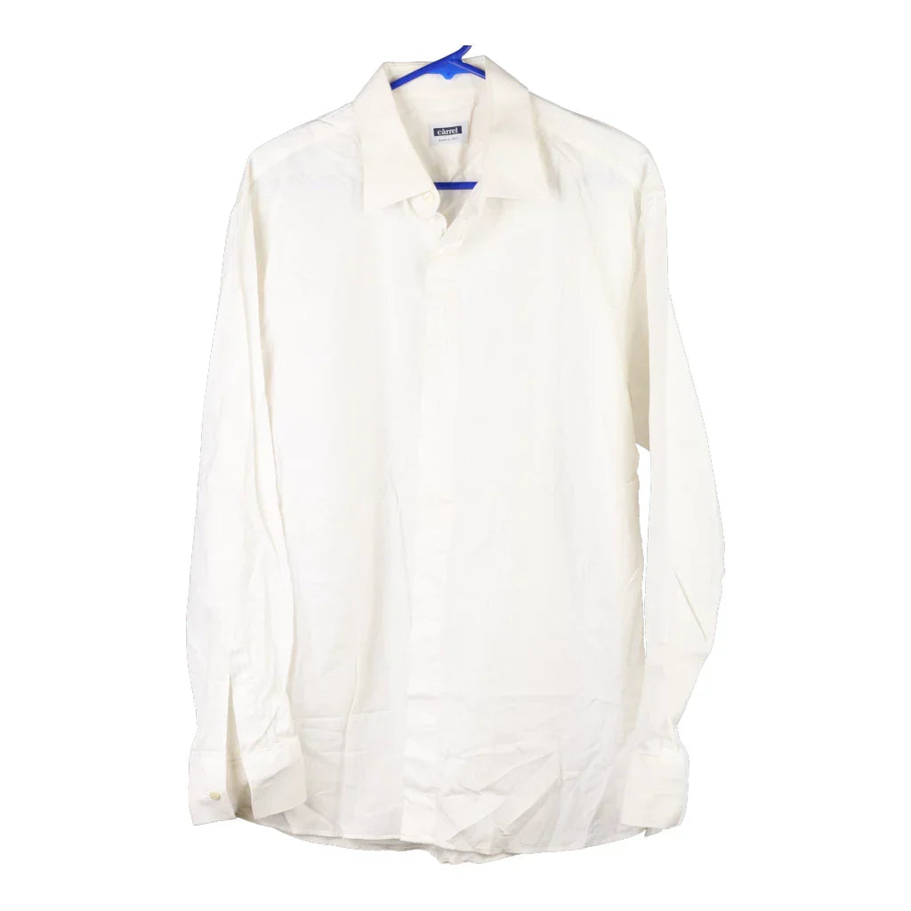 Carrel Shirt - XL Cream Cotton Refurbished - Thrifted (note: this is a term often used to describe second- refurbished available on Cerqular