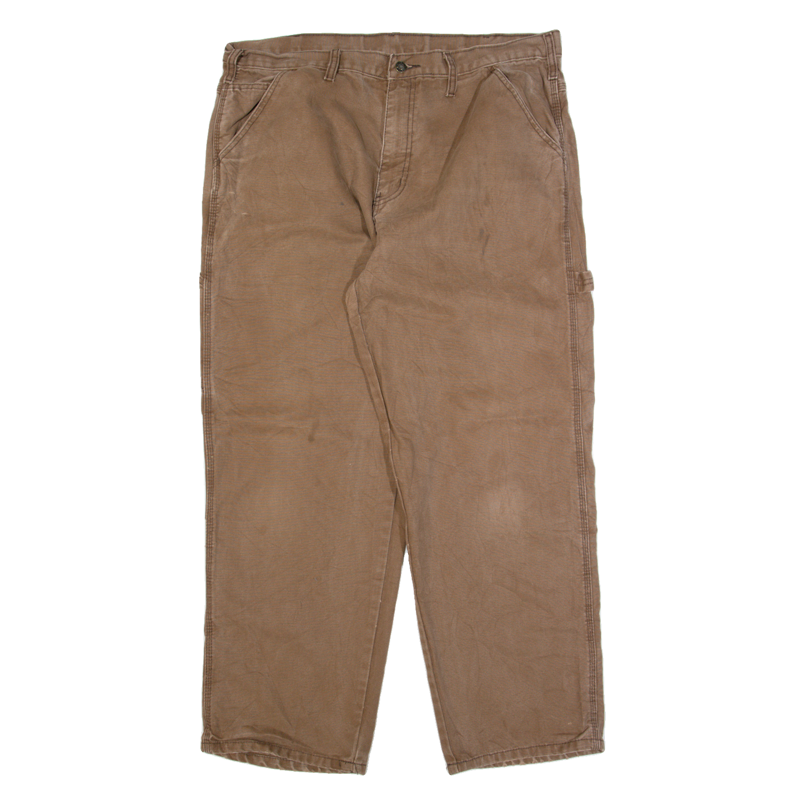 FULL BLUE Carpenter Workwear Mens Trousers Brown Regular Straight W40 L30 Refurbished - N/A refurbished available on Cerqular