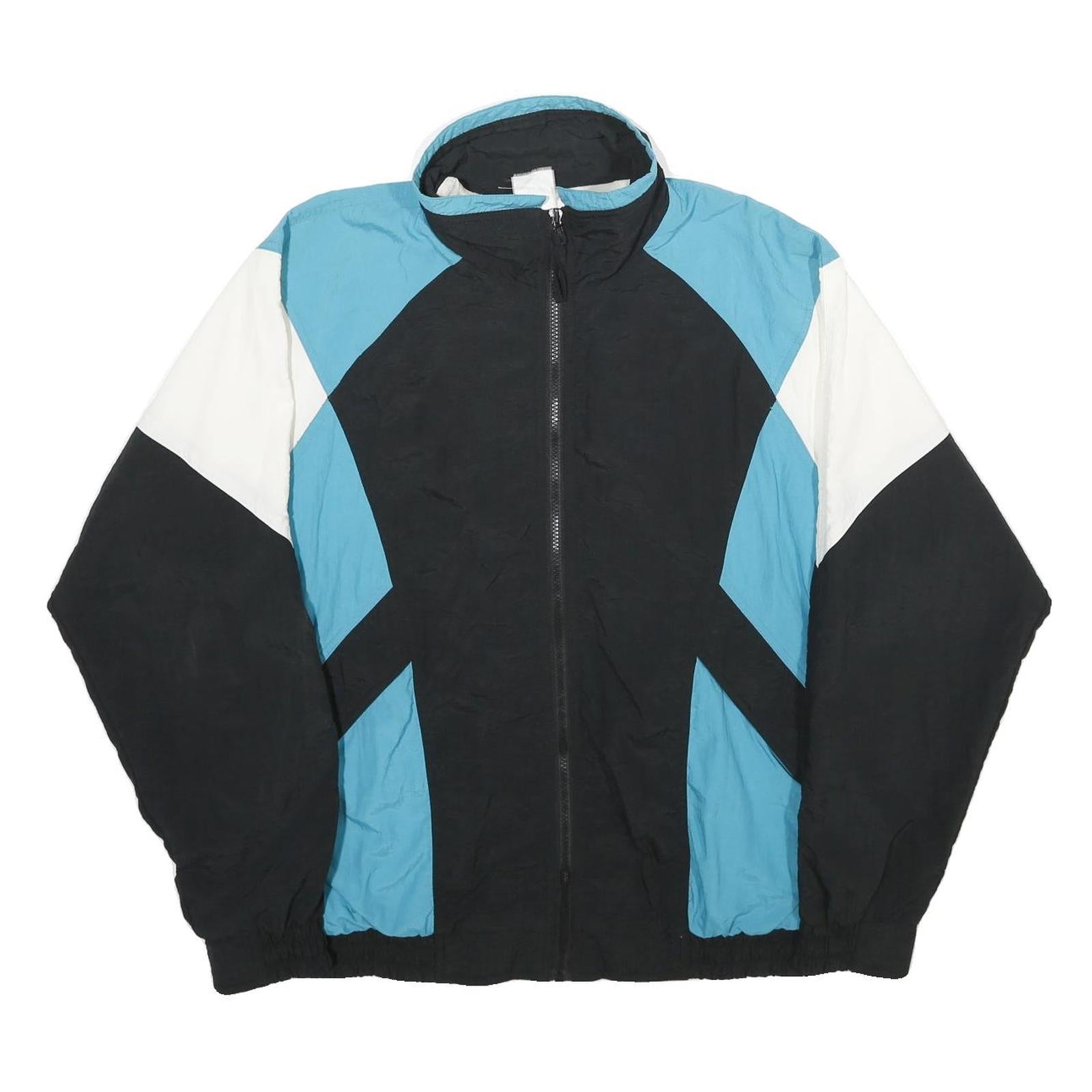 CANADA SPORTSWEAR CO Mens Blue & Black Nylon Track Jacket L Zip Casual Retro Refurbished - N/A refurbished available on Cerqular