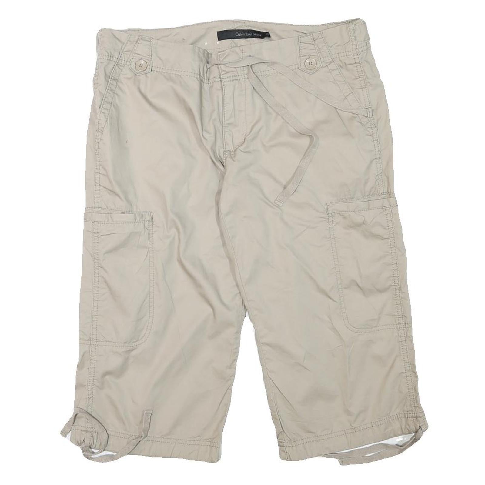 CALVIN KLEIN JEANS Womens Shorts Beige Casual Cargo XL W34 Lightweight Comfort Refurbished - N/A refurbished available on Cerqular