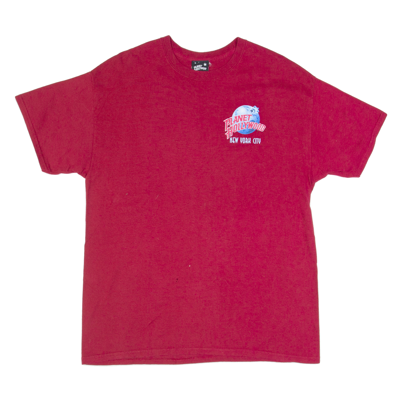 PLANET HOLLYWOOD New York City Mens T-Shirt Red USA L Refurbished - N/A refurbished available on Cerqular