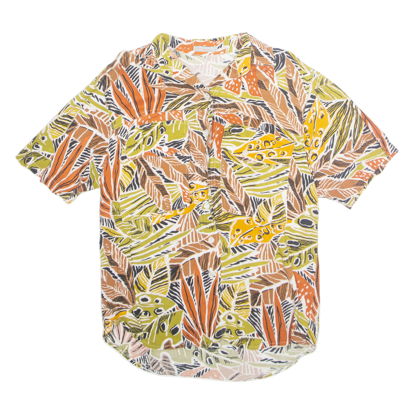 Womens Printed Blouse Brown Crazy Pattern M Refurbished - N/A refurbished available on Cerqular