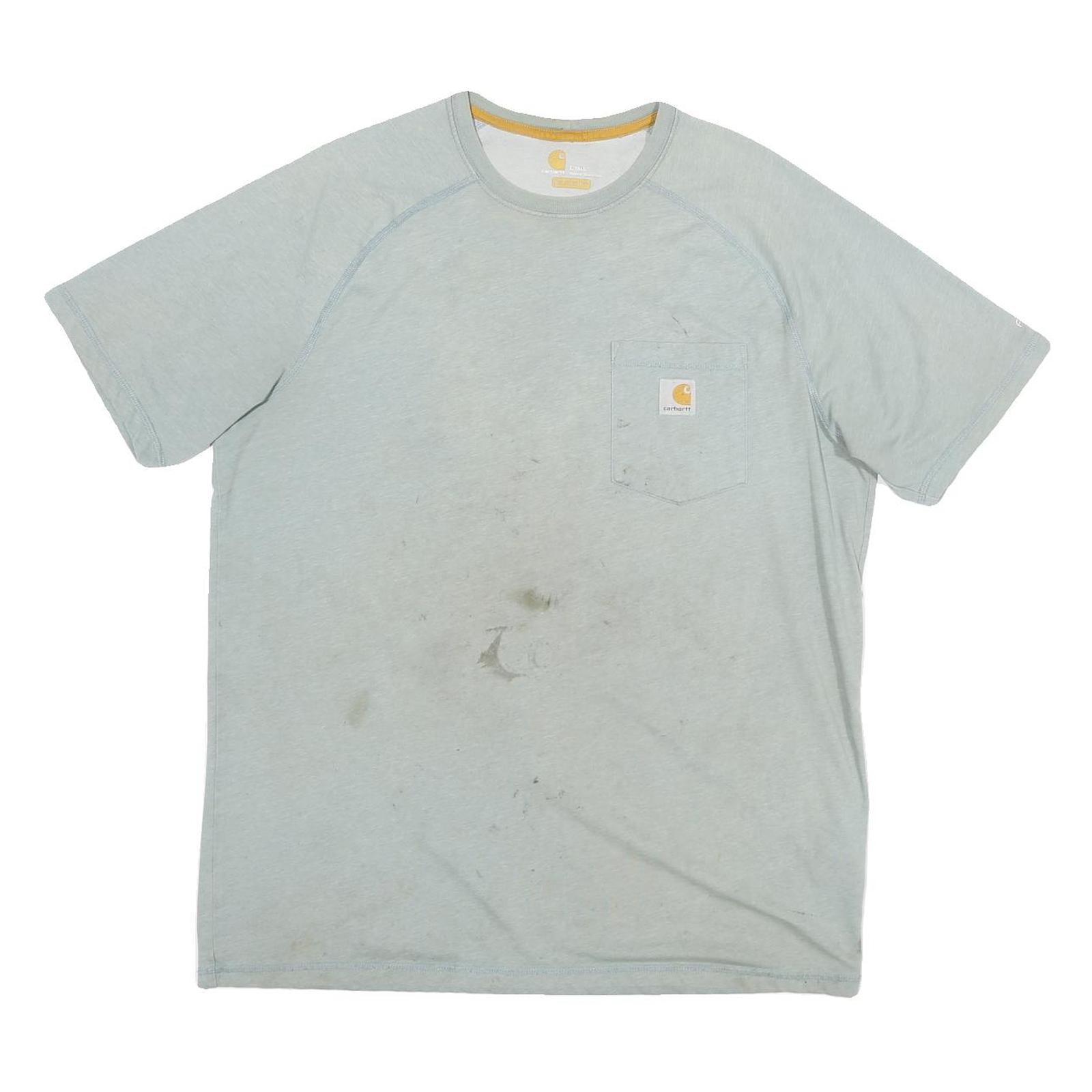 CARHARTT Mens Blue Pocket T-Shirt L Short Sleeve Crew Neck Workwear Refurbished - N/A refurbished available on Cerqular