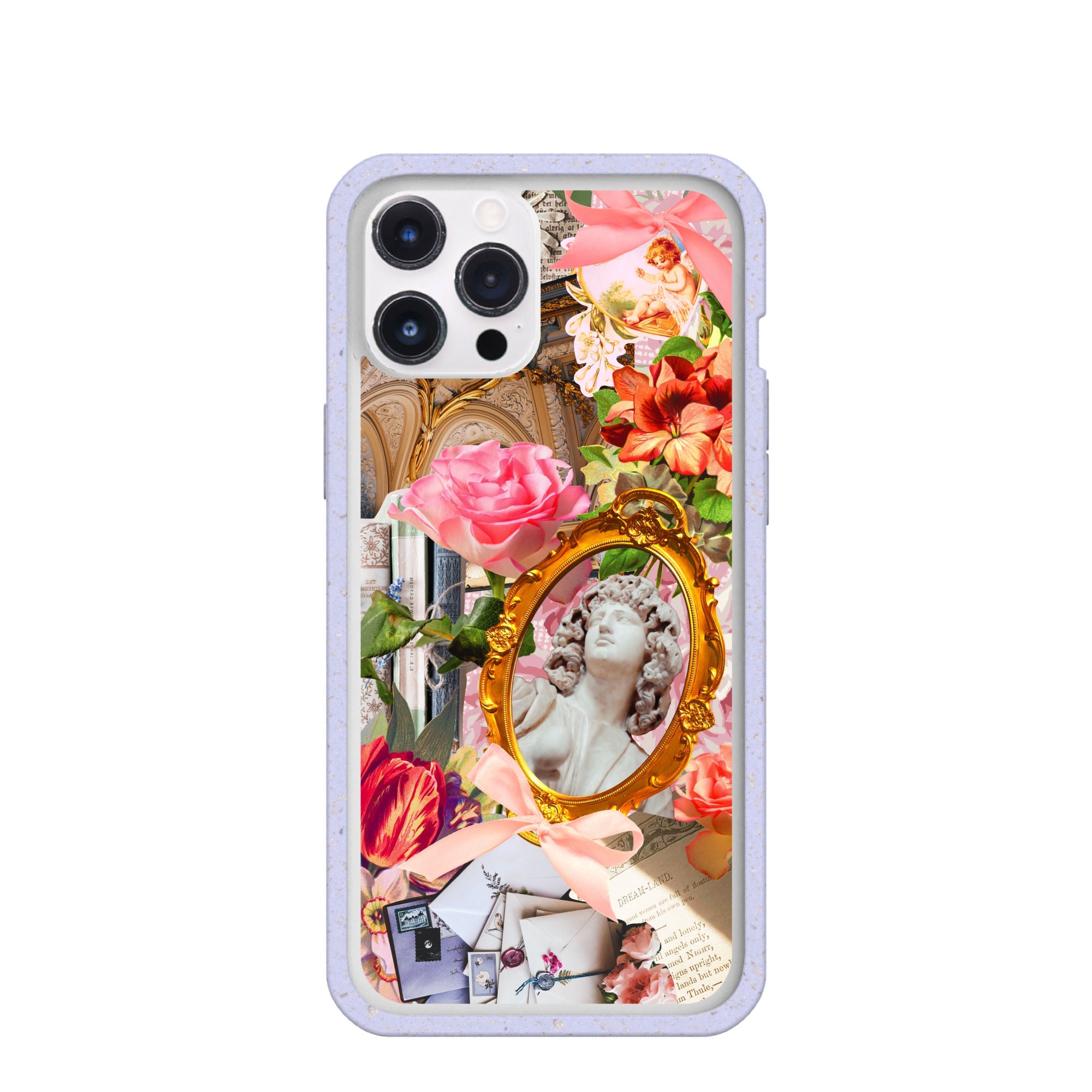 Clear Romanticized iPhone 12 Pro Max Case With Lavender Ridge Refurbished - Pela Case refurbished available on Cerqular