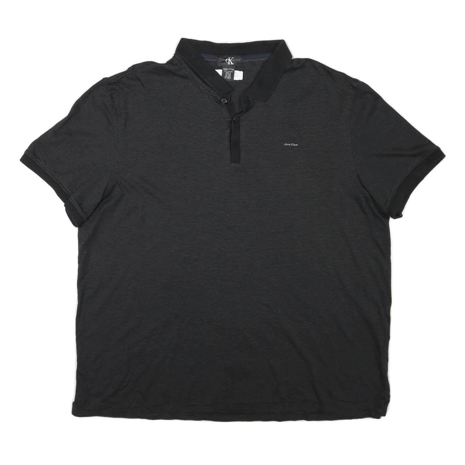 Buy CALVIN KLEIN Mens Black Striped Short Sleeve Polo Shirt 2XL Cotton Blend Refurbished - $28.59 CALVIN KLEIN Mens Black Striped Short Sleeve Polo Shirt 2XL Cotton Blend Refurbished - N/A refurbished available on Cerqular