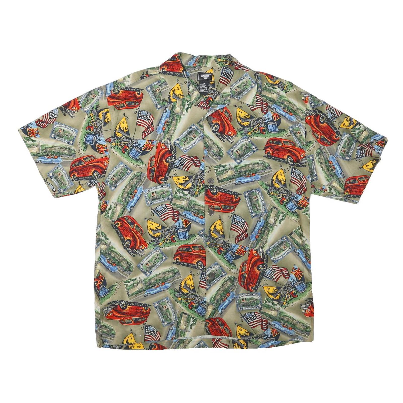 JUNCTION WEST Mens Beige Patterned Cotton Blend Shirt M Summer Casual Refurbished - N/A refurbished available on Cerqular